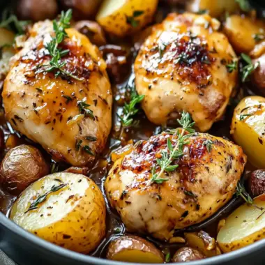 Savor One-Pan Honey Mustard Chicken and Potatoes for Dinner 10 Savor One-Pan Honey Mustard Chicken and Potatoes Tonight