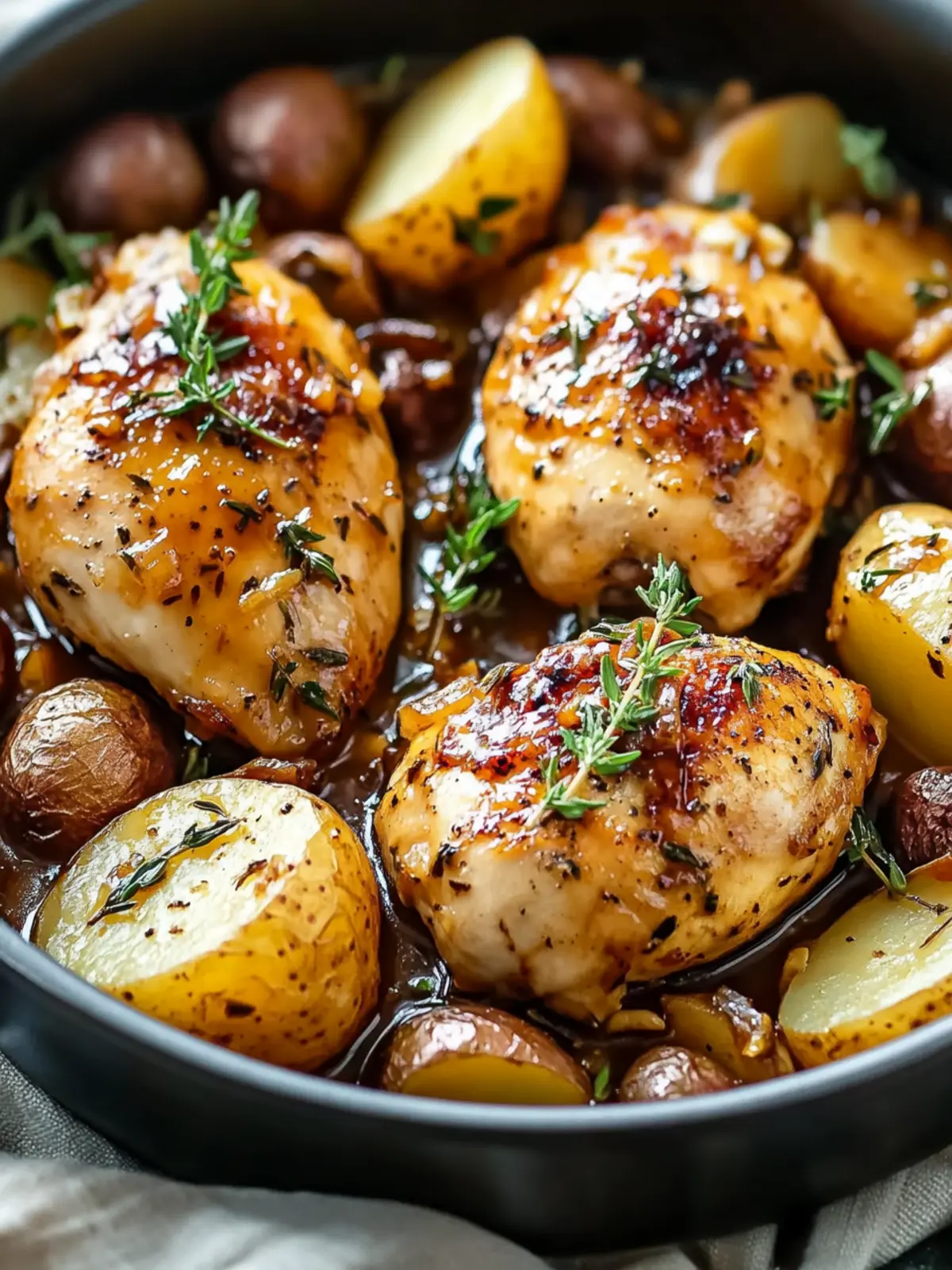Savor One-Pan Honey Mustard Chicken and Potatoes for Dinner 5 Savor One-Pan Honey Mustard Chicken and Potatoes Tonight