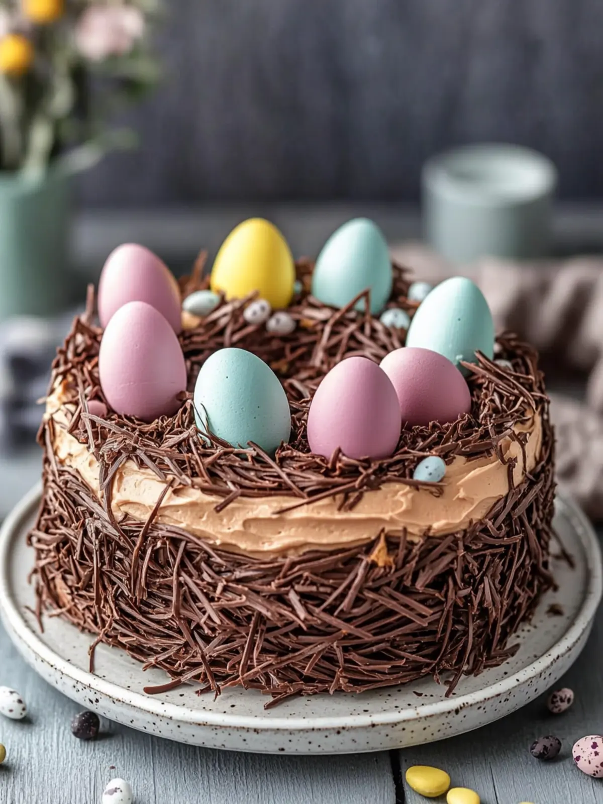 Delight in Chocolate Easter Egg Nest Cake for Festive Fun 4 Chocolate Easter Egg Nest Cake