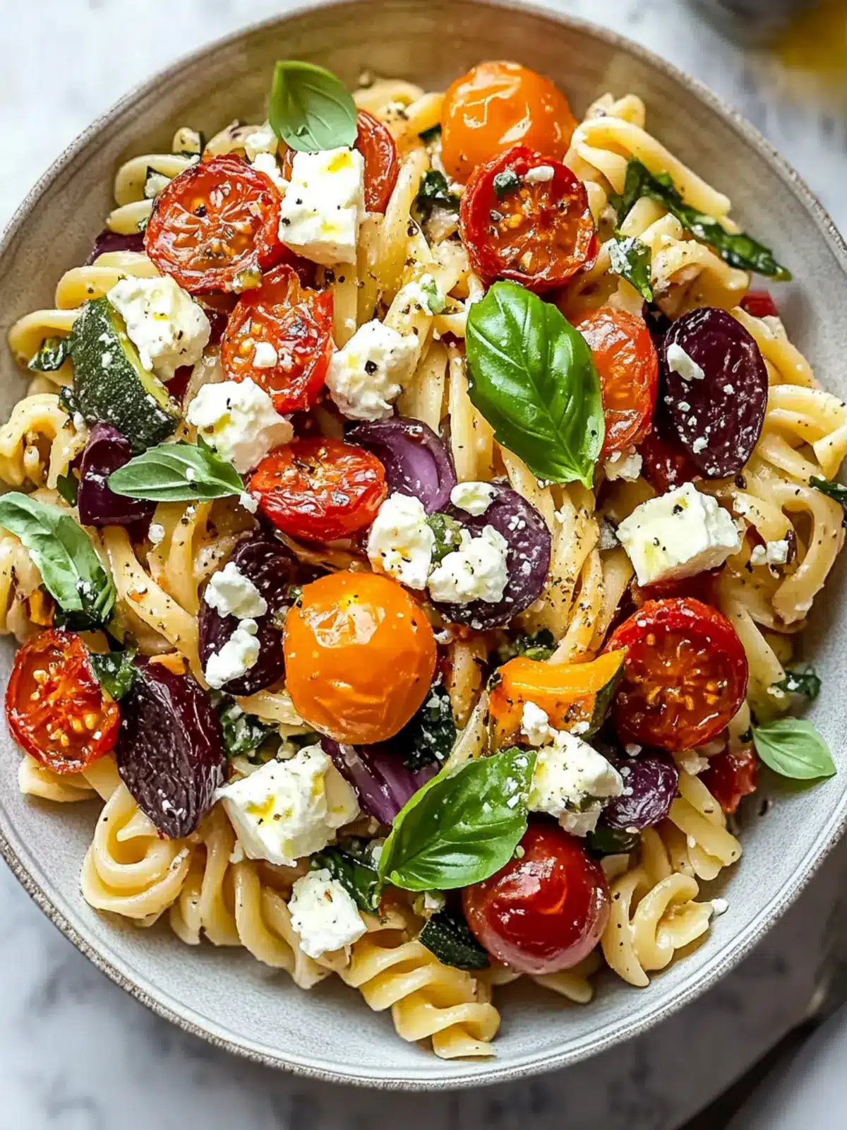 Delicious Roasted Veggie Pasta with Feta in Just 30 Minutes 4 Roasted Veggie Pasta with Feta