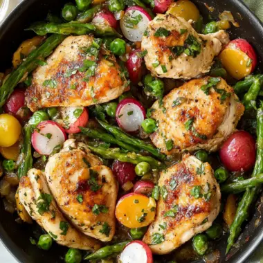 One-Pan Crispy Chicken Primavera That Sizzles with Spring Flavor 9 One-Pan Crispy Chicken Primavera