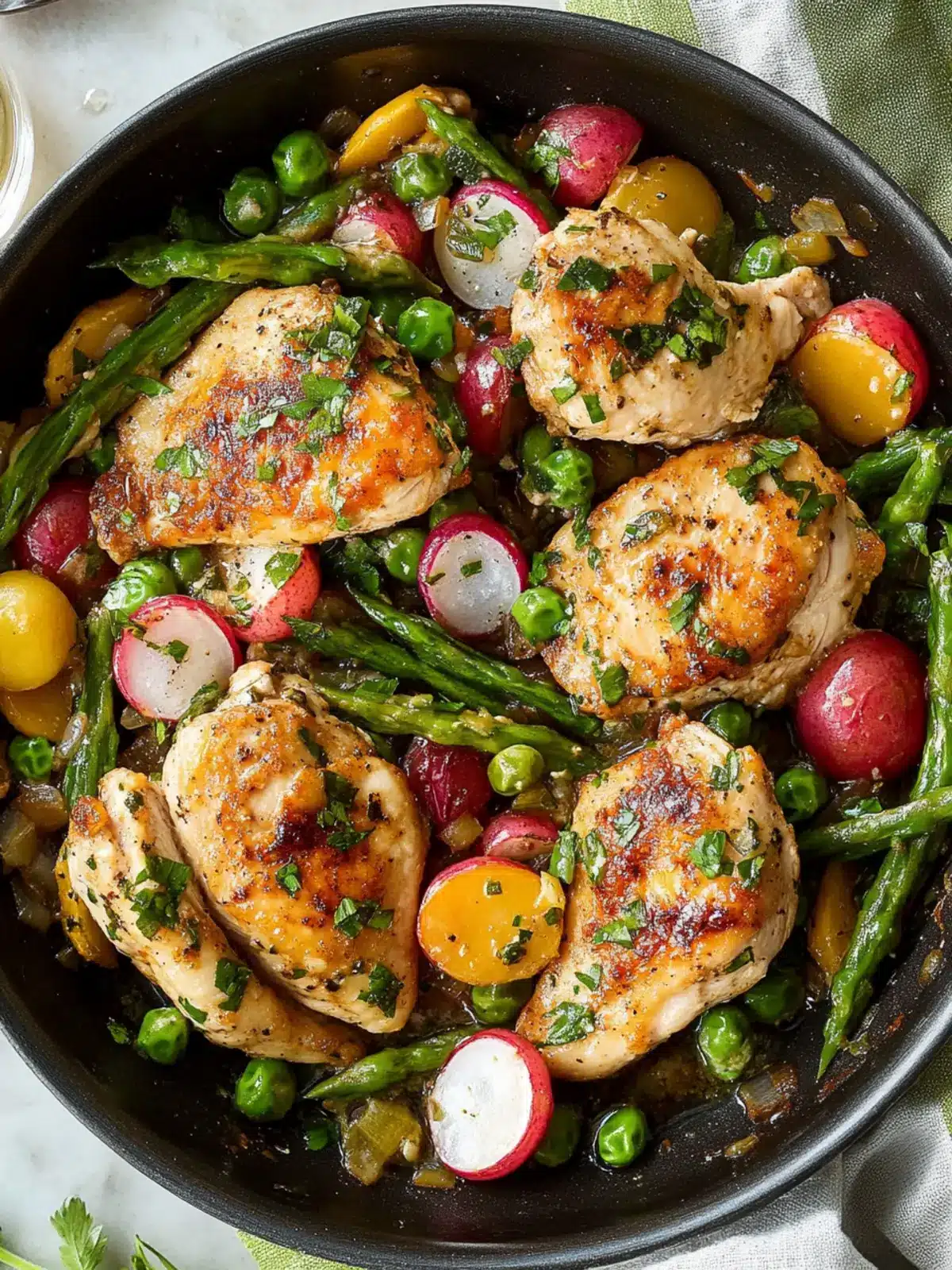 One-Pan Crispy Chicken Primavera That Sizzles with Spring Flavor 5 One-Pan Crispy Chicken Primavera