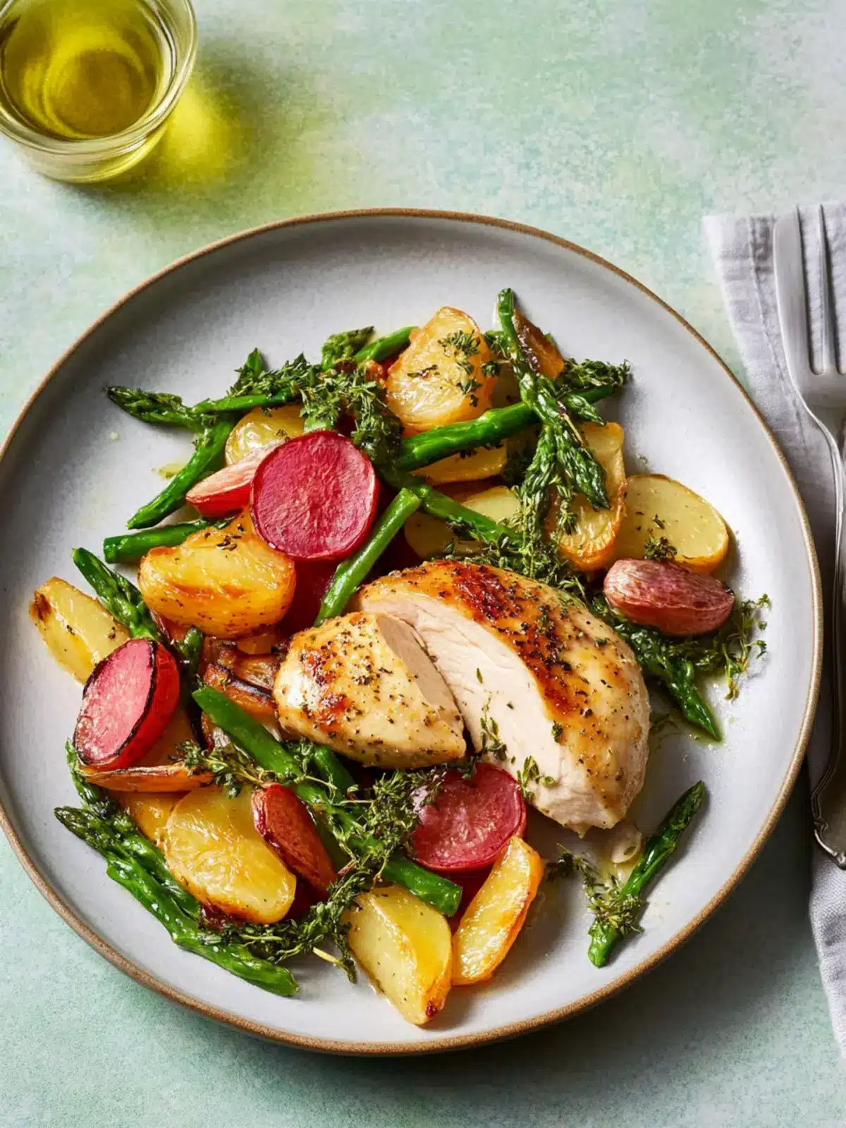 Lemon-Thyme Chicken with Spring Sauté: A One-Pan Wonder 2 Lemon-Thyme Chicken with Spring Sauté