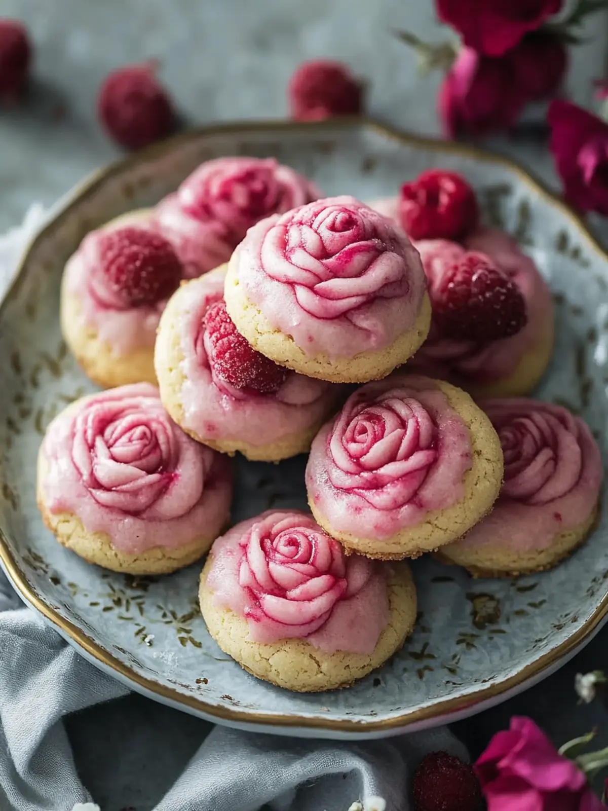Raspberry Rose Cookies That Will Brighten Your Day 3 Raspberry Rose Cookies