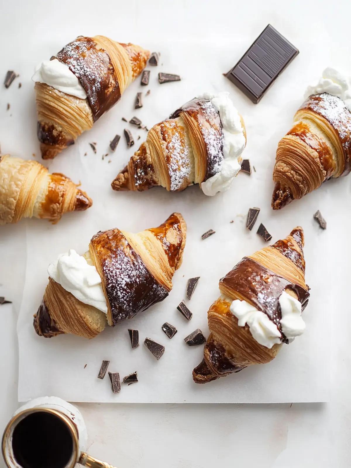 Melt-in-Your-Mouth Bi-Color Chocolate S’mores Croissants 4 Bi-Color Chocolate S’mores Croissants