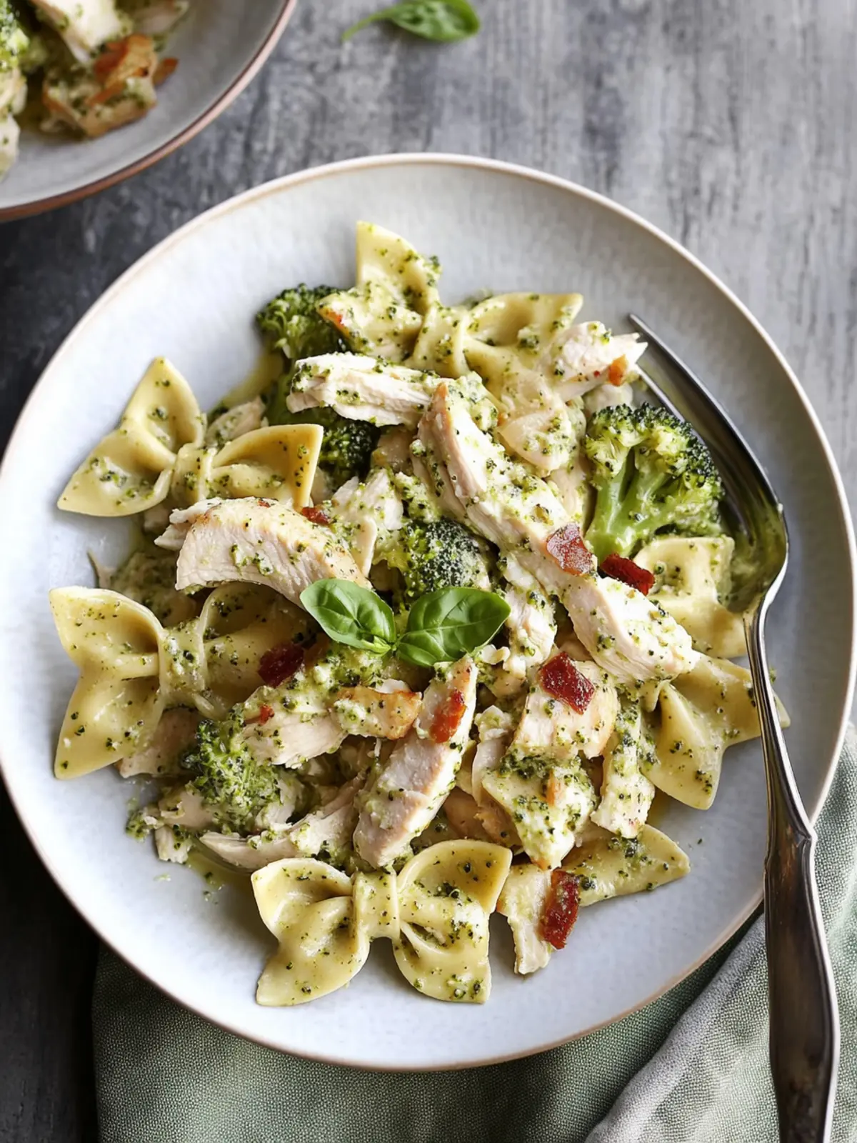 Creamy Chicken-and-Broccoli Pesto Bow Ties for Weeknight Wins 3 Creamy Chicken-and-Broccoli Pesto Bow Ties