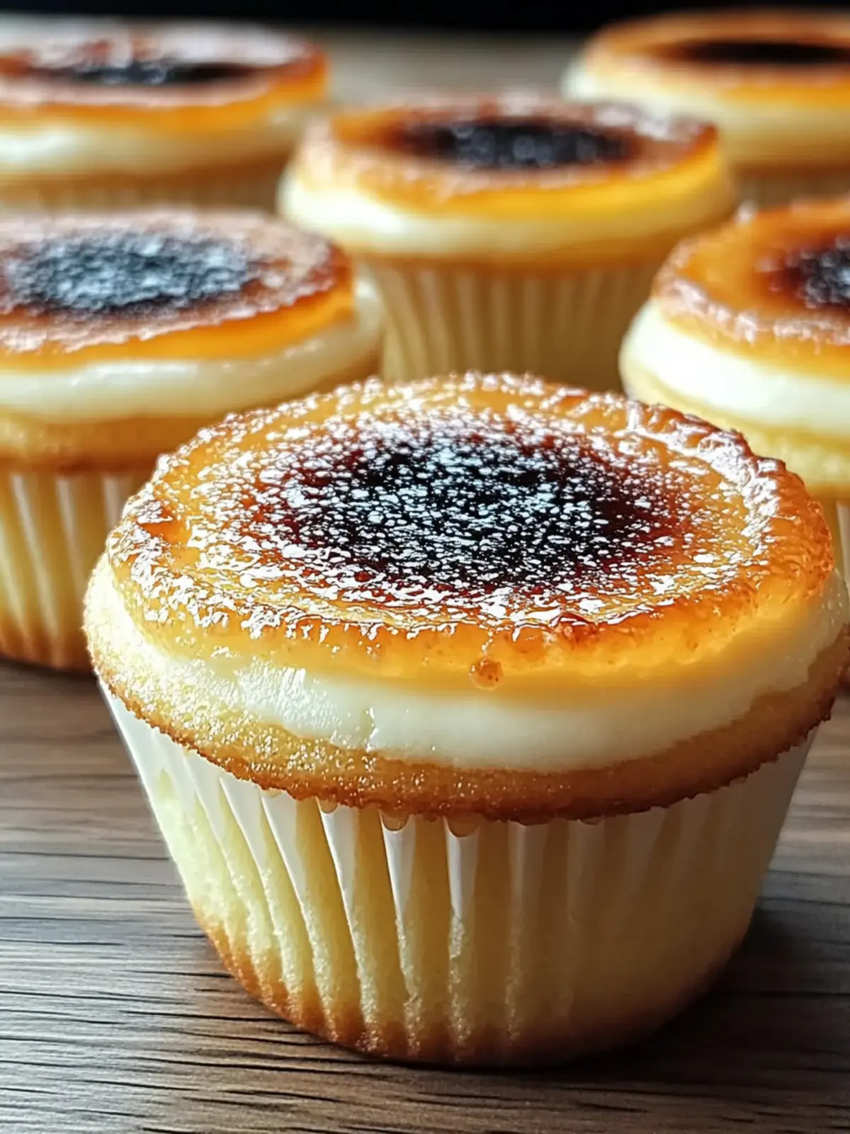 Decadent Vanilla Bean Crème Brûlée Cheesecake Cupcakes Delight 2 Vanilla Bean Crème Brûlée Cheesecake Cupcakes