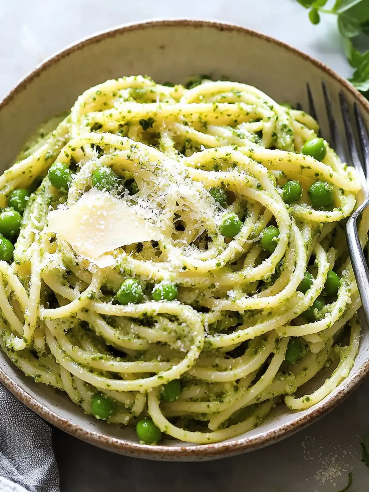 Nettle Pesto Bucatini with Spring Peas and Parmesan Bliss 3 Nettle Pesto Bucatini With Spring Peas and Parmesan