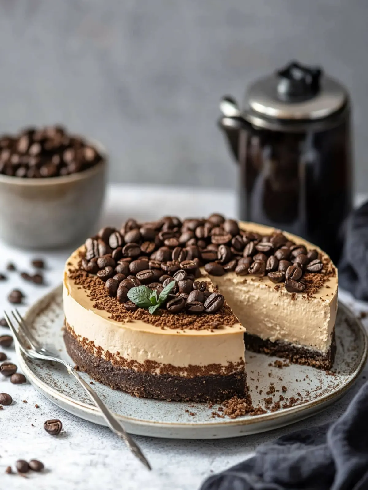 Delicious Coffee Cheesecake with Oreo Crust You’ll Love 2 Coffee Cheesecake