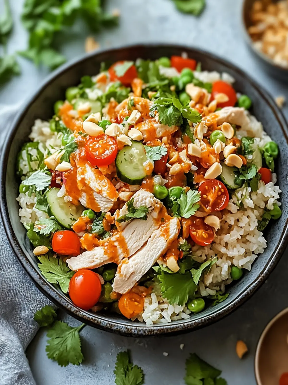 Chicken Crispy Rice Salad with Creamy Dressing in 20 Minutes 3 Chicken Crispy Rice Salad