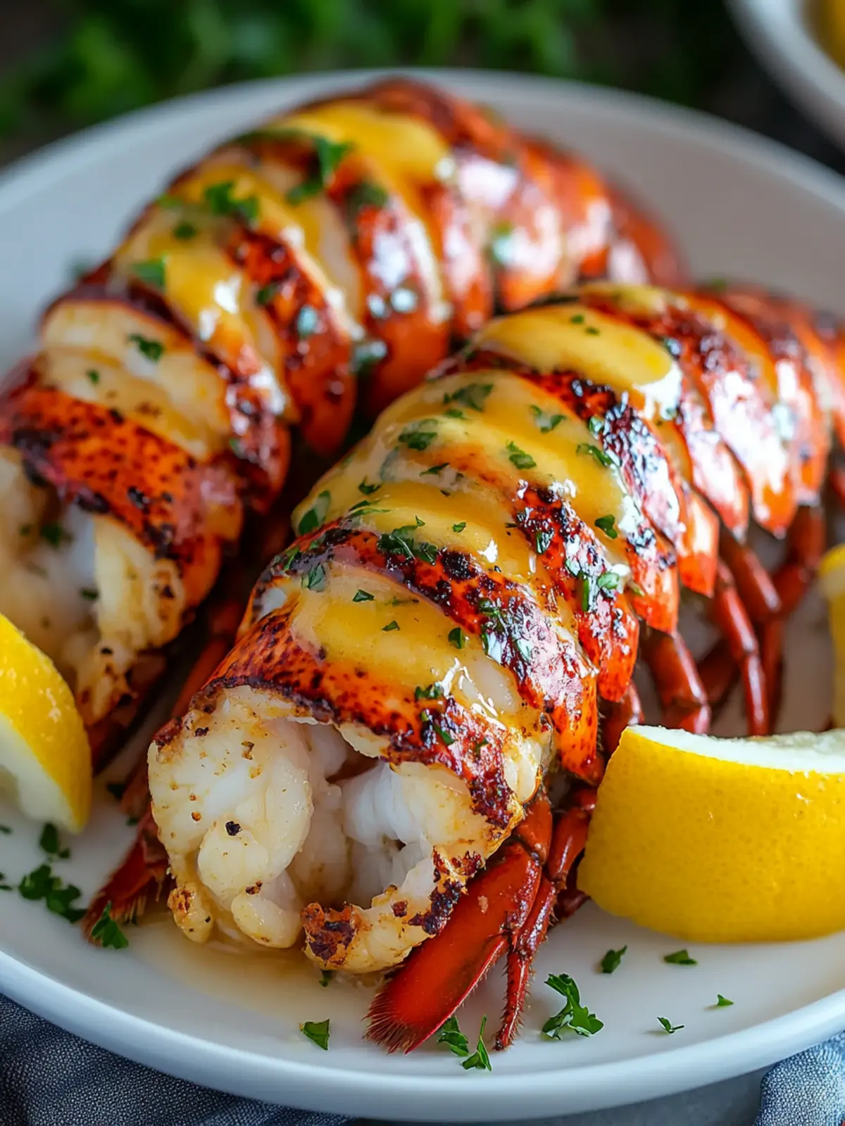 Savory Lobster Tail with Garlic Butter for a Gourmet Feast 4 Lobster Tail with Garlic Butter