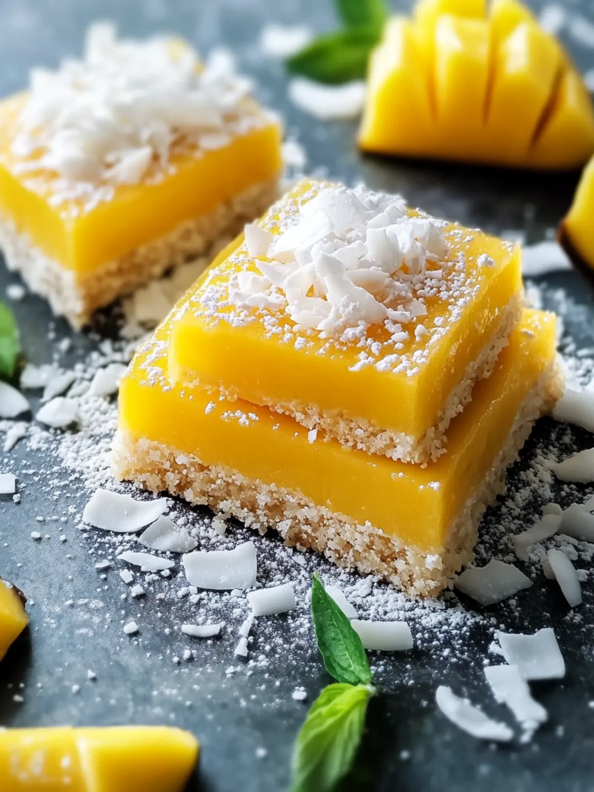 Tantalizing Mango Coconut Bars for Your Summer Bliss 2 Mango Coconut Bars