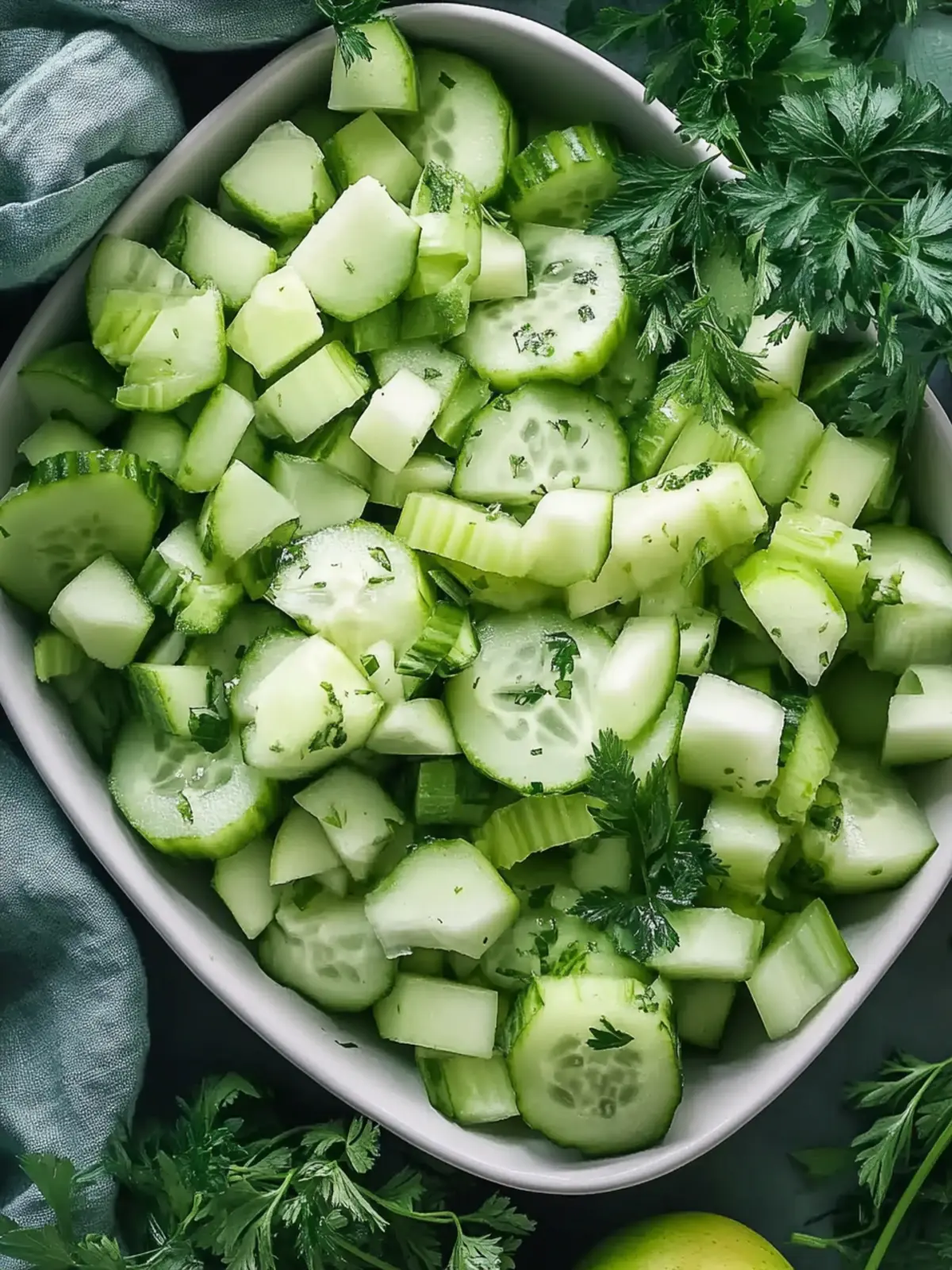 Crunchy Cucumber Celery Salad with Green Apple for Refreshing Bites 5 Crunchy Cucumber Celery Salad with Green Apple