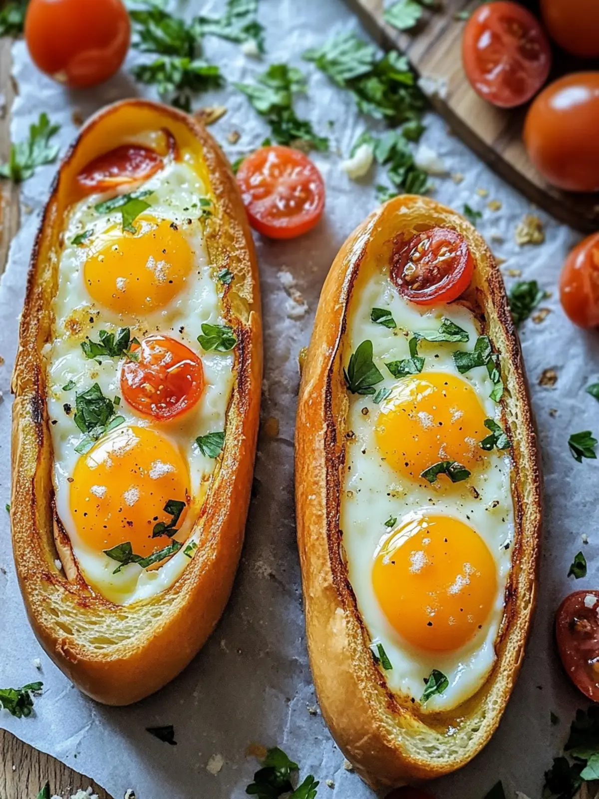 Delicious Baked Egg Boats Loaded with Turkey Bacon & Veggies 2 Delicious Baked Egg Boats