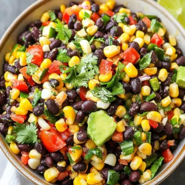 Zesty Black Bean & Corn Salad for Easy Meal Prep Bliss 9 Black Bean & Corn Salad