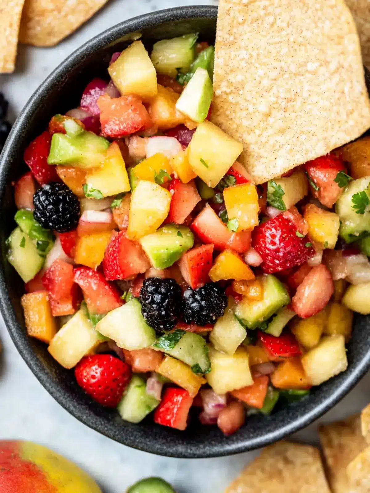 Fruit Salsa with Cinnamon Chips: A Refreshing Summer Delight 3 Fruit Salsa with Cinnamon Chips