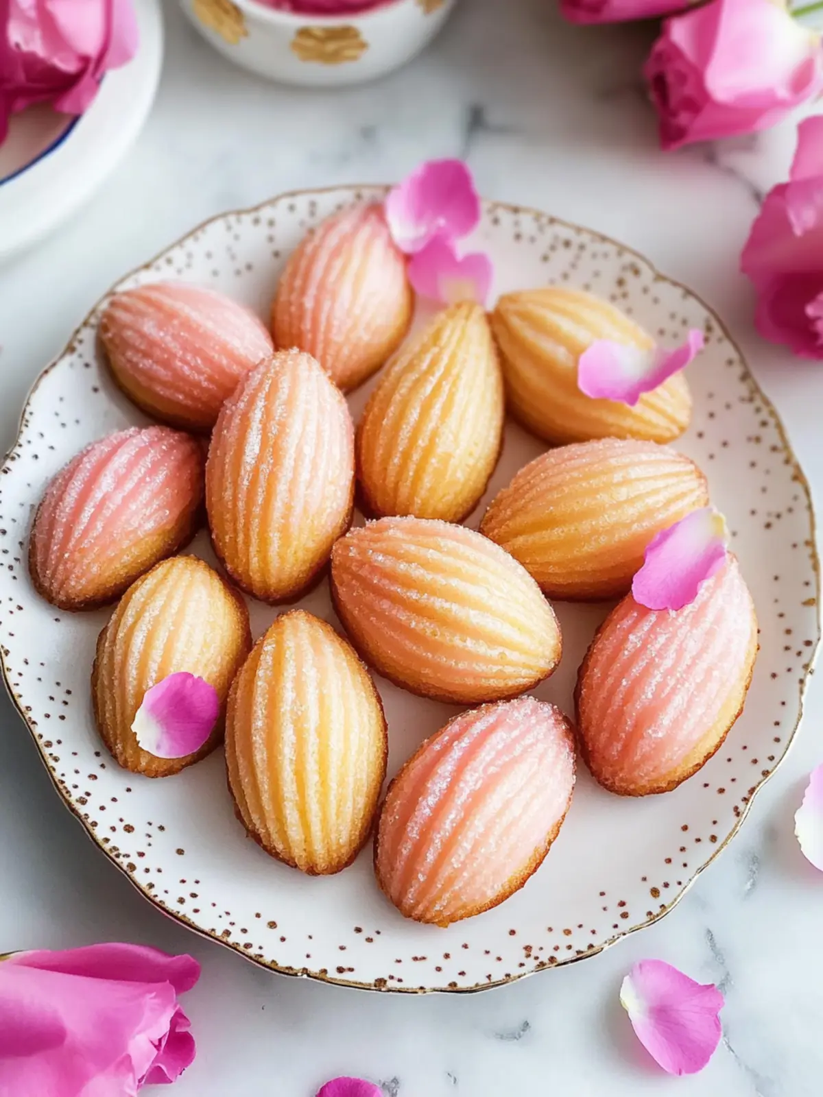 Delicious Rose Madeleines with Floral Glaze for Tea Bliss 3 Delicious Rose Madeleines with Floral Glaze