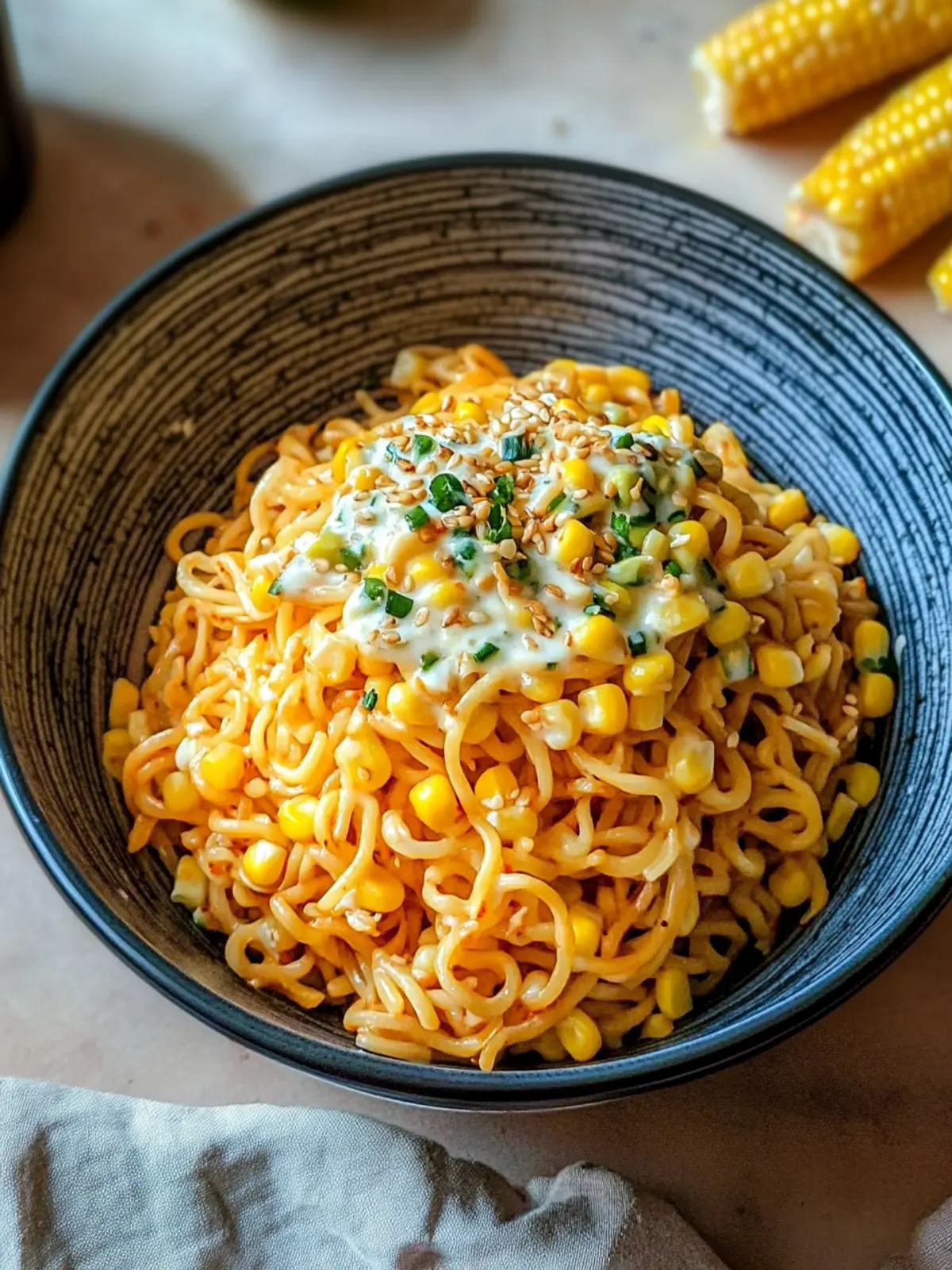 Mouthwatering Spicy Noodles With Korean Corn Cheese Delight 4 Spicy Noodles With Korean Corn Cheese