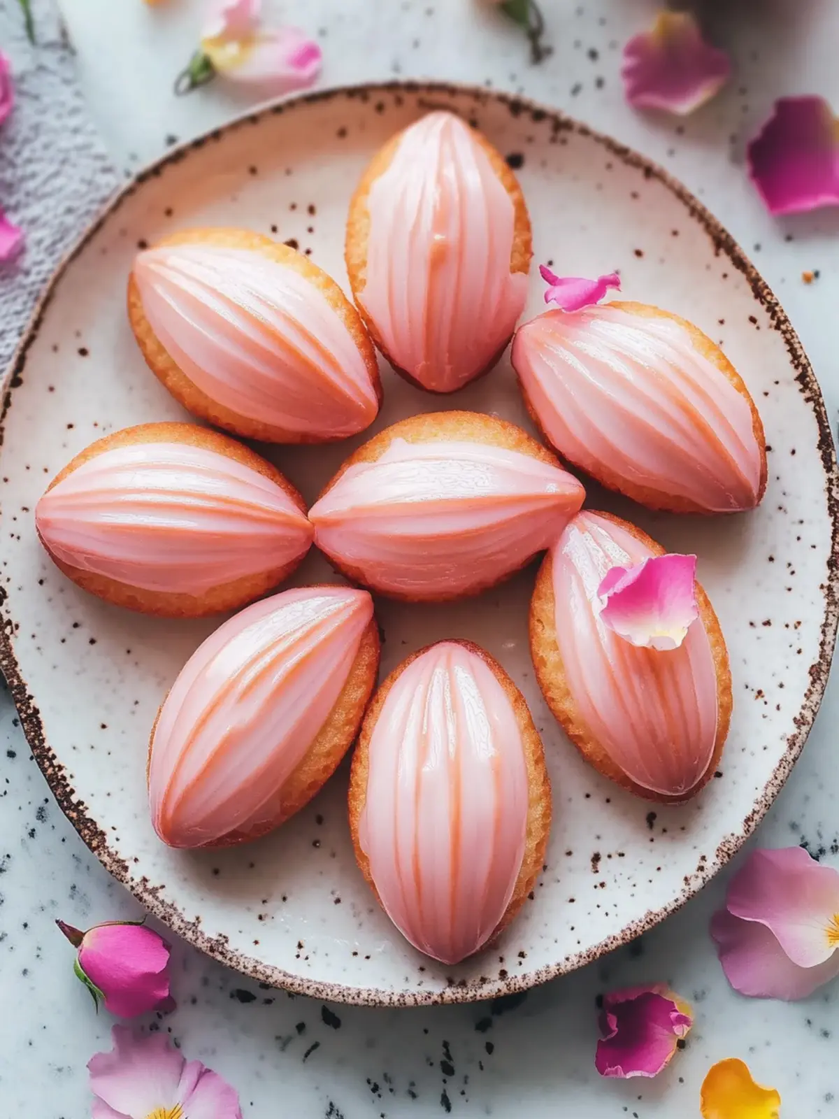 Delicious Rose Madeleines with Floral Glaze for Tea Bliss 2 Delicious Rose Madeleines with Floral Glaze