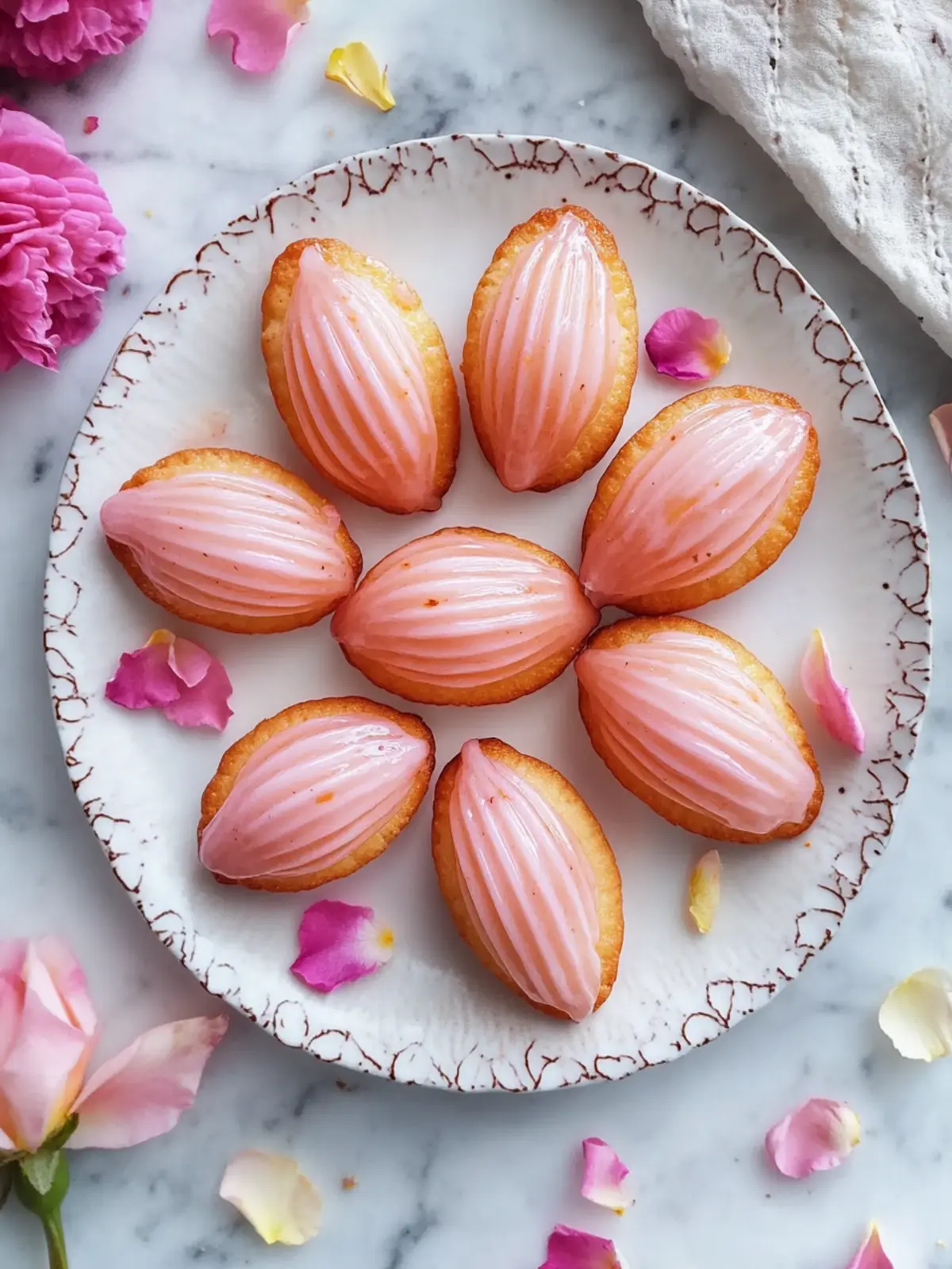 Delicious Rose Madeleines with Floral Glaze for Tea Bliss 5 Delicious Rose Madeleines with Floral Glaze