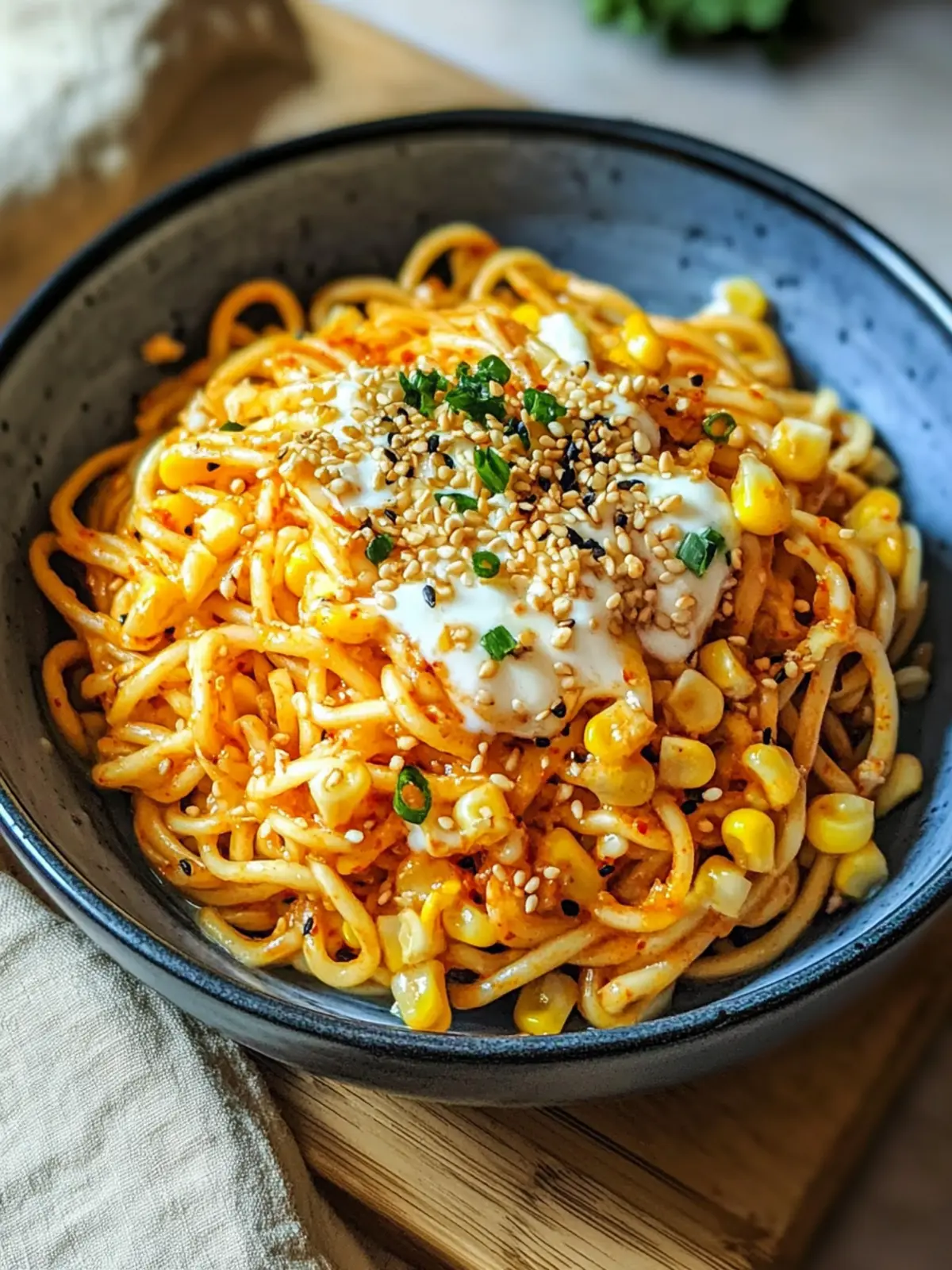 Mouthwatering Spicy Noodles With Korean Corn Cheese Delight 3 Spicy Noodles With Korean Corn Cheese