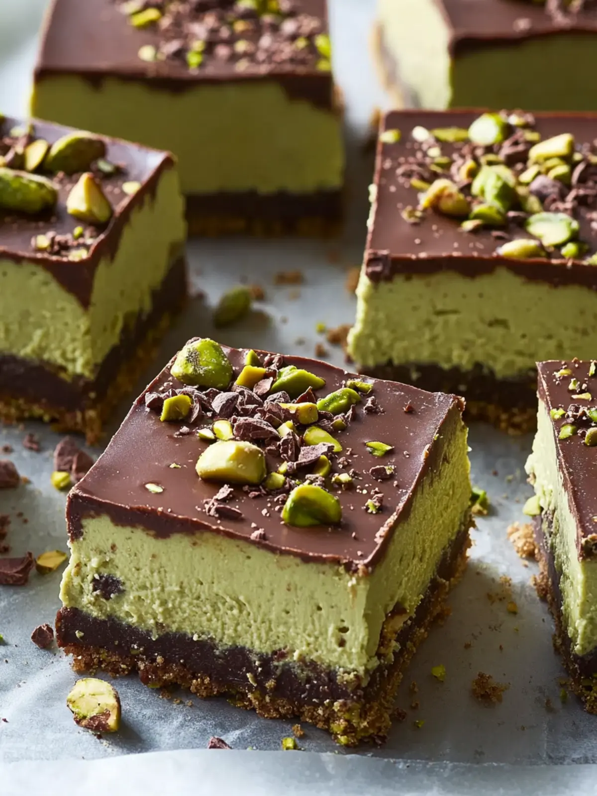 Irresistible Pistachio Chocolate Cheesecake Bars to Savor 5 Pistachio Chocolate Cheesecake Bars