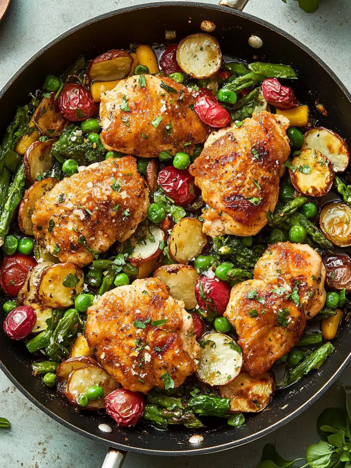 One-Pan Crispy Chicken Primavera That Sizzles with Spring Flavor 2 One-Pan Crispy Chicken Primavera