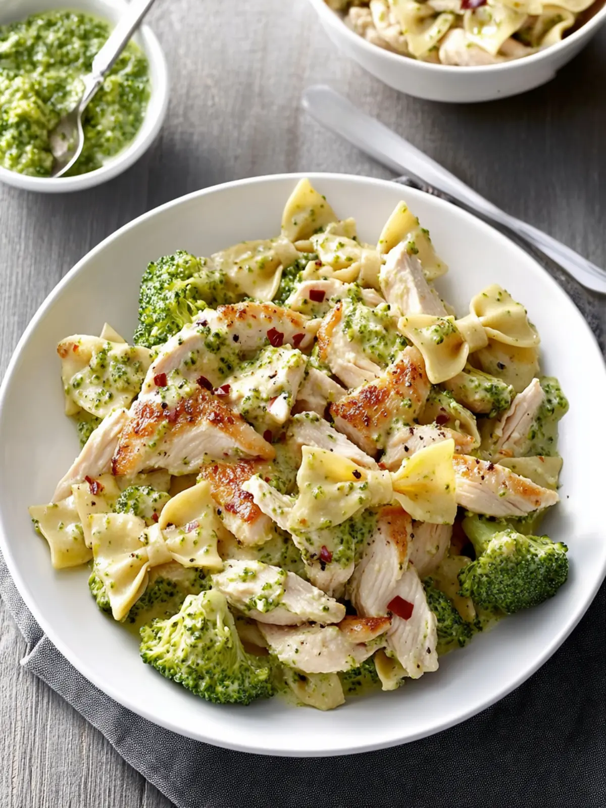 Creamy Chicken-and-Broccoli Pesto Bow Ties for Weeknight Wins 2 Creamy Chicken-and-Broccoli Pesto Bow Ties