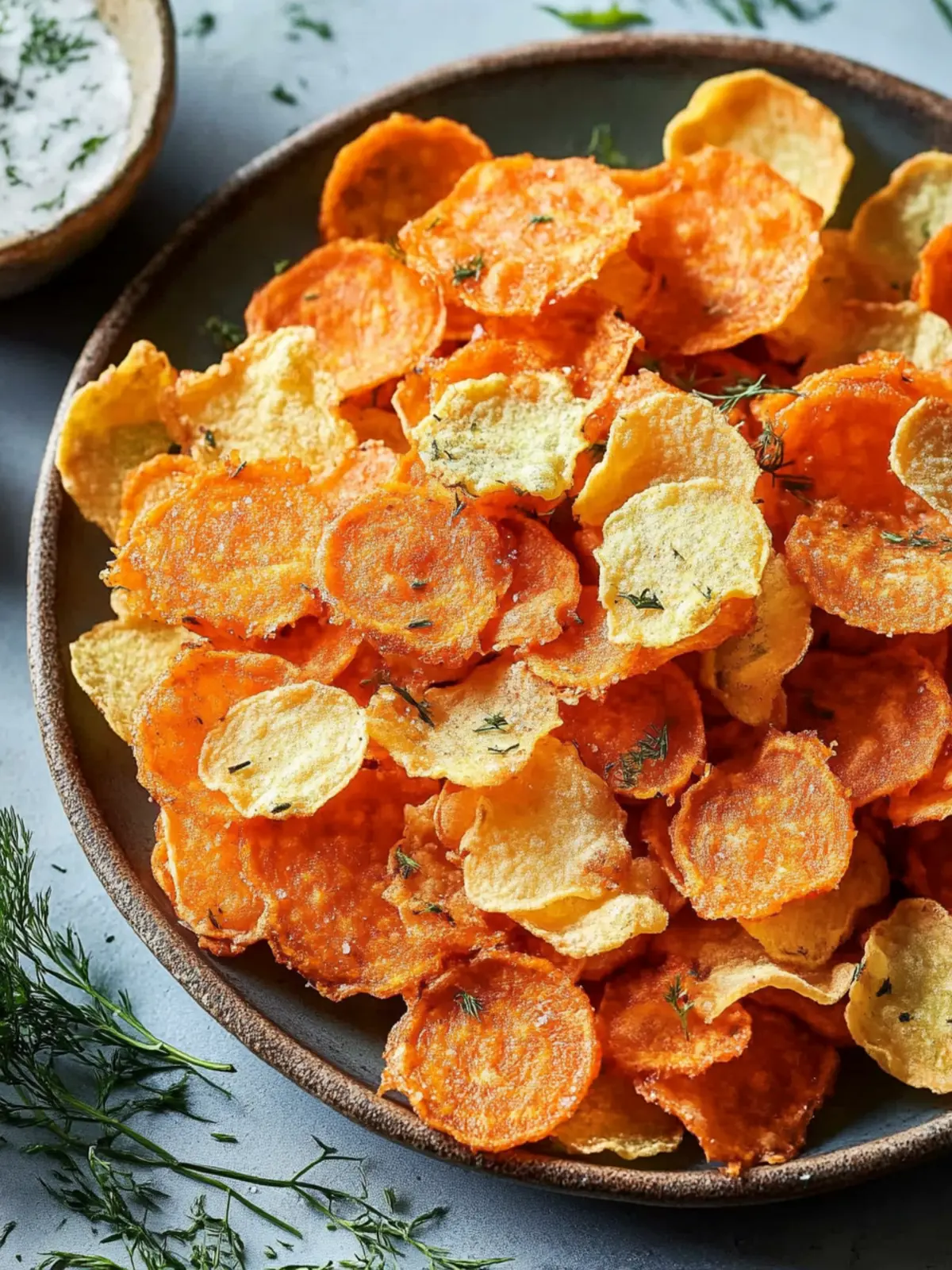 Crispy Carrot Chips That Crunch with Garlic-Chive Delight 5 Crispy Carrot Chips