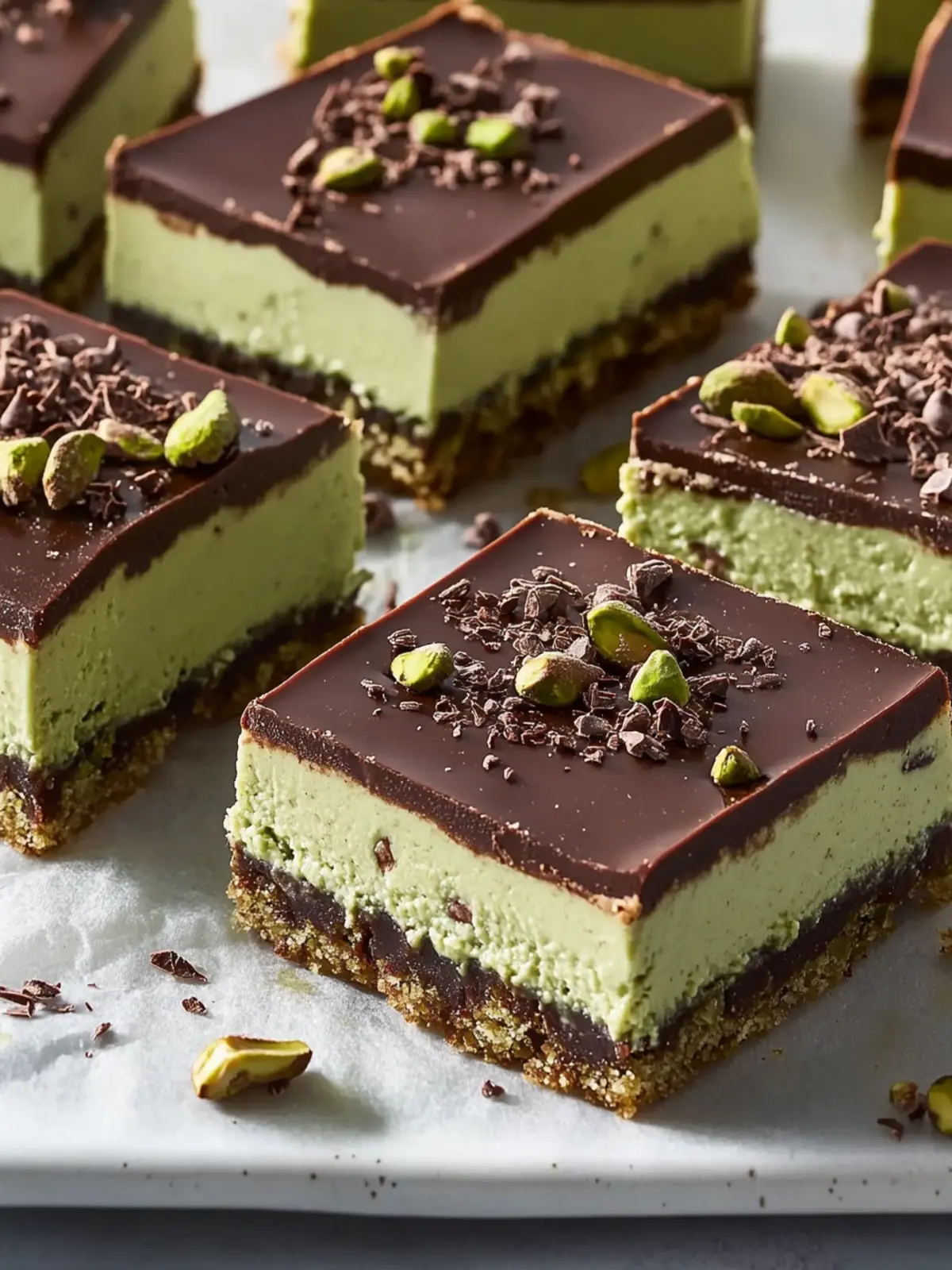 Irresistible Pistachio Chocolate Cheesecake Bars to Savor 2 Pistachio Chocolate Cheesecake Bars