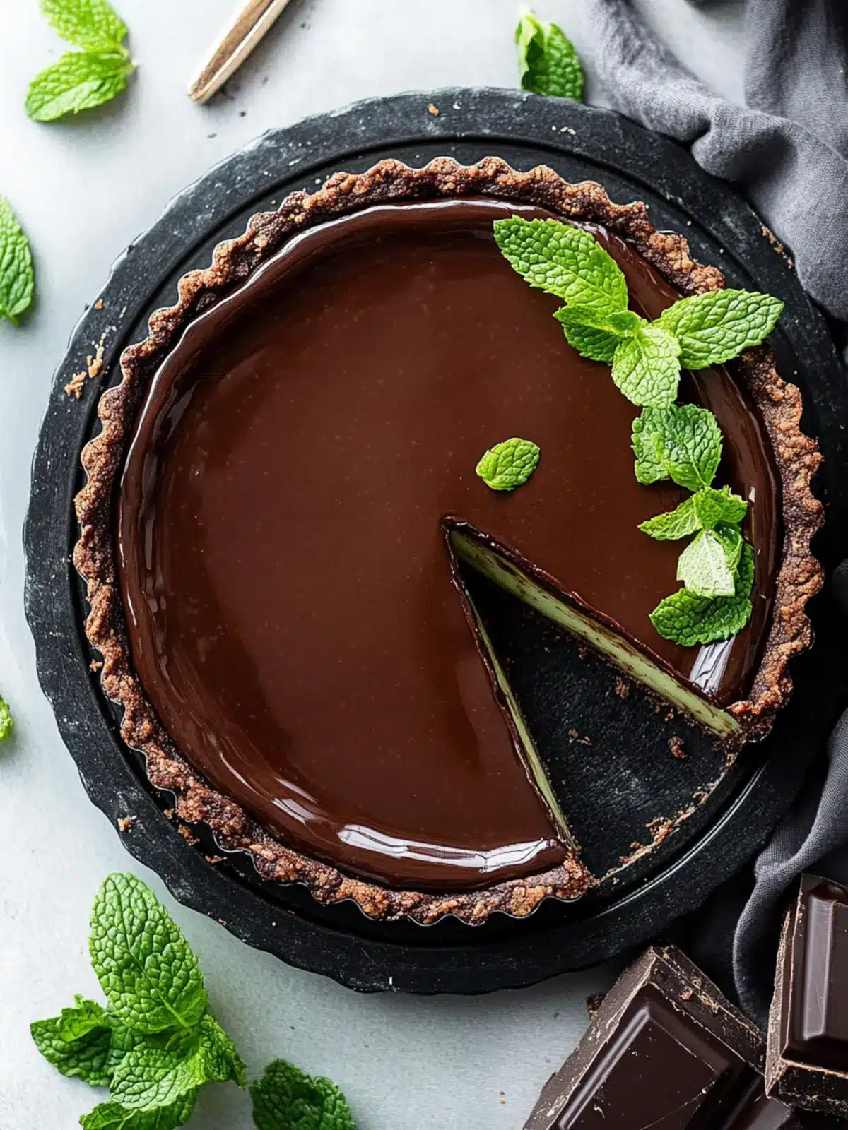 Delightful Vegan Mint Chocolate Tart for Every Sweet Tooth 2 Vegan Mint Chocolate Tart