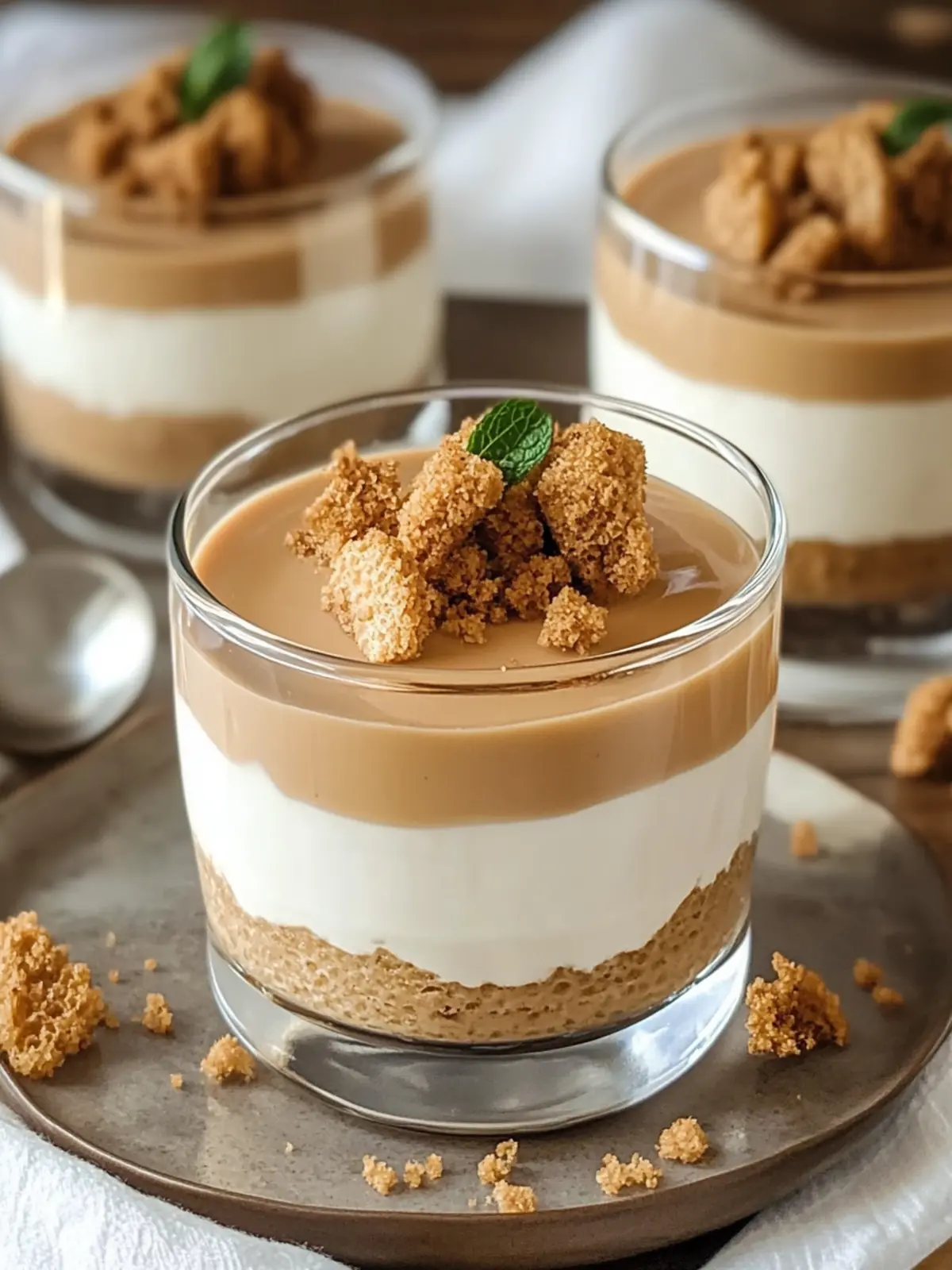 Irresistible Biscoff Panna Cotta with Creamy Caramel Layers 3 Biscoff Panna Cotta