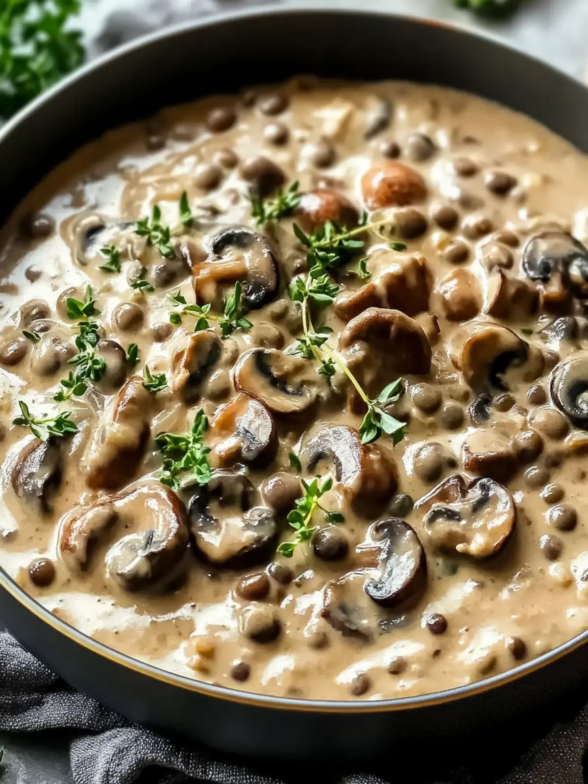 Creamy Lentil Mushroom Stroganoff: Quick Comfort Food Bliss 2 Lentil Mushroom Stroganoff