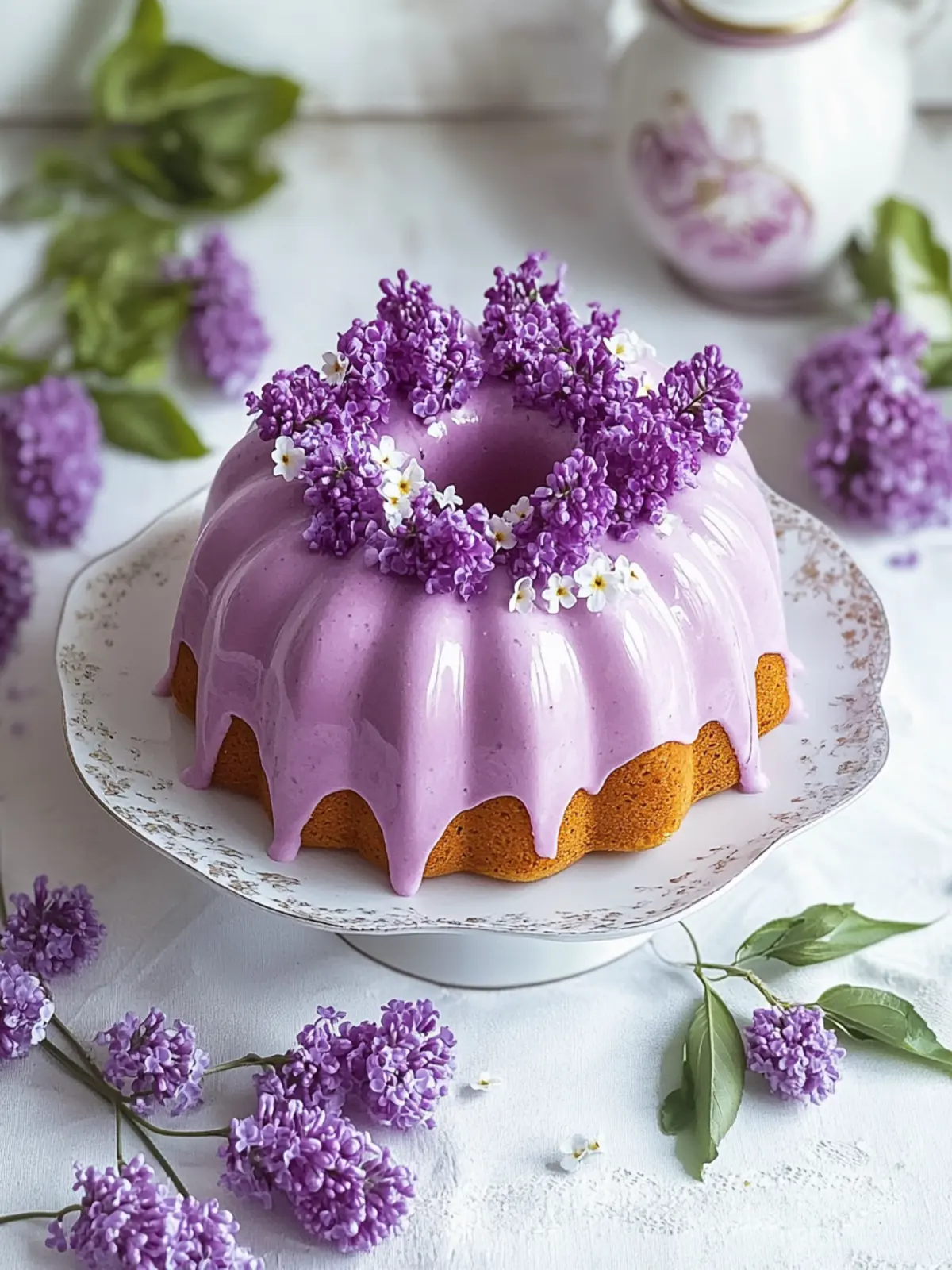 Delightful Lilac Bundt Cakes That Celebrate Spring's Flavor 4 Delightful Lilac Bundt Cakes