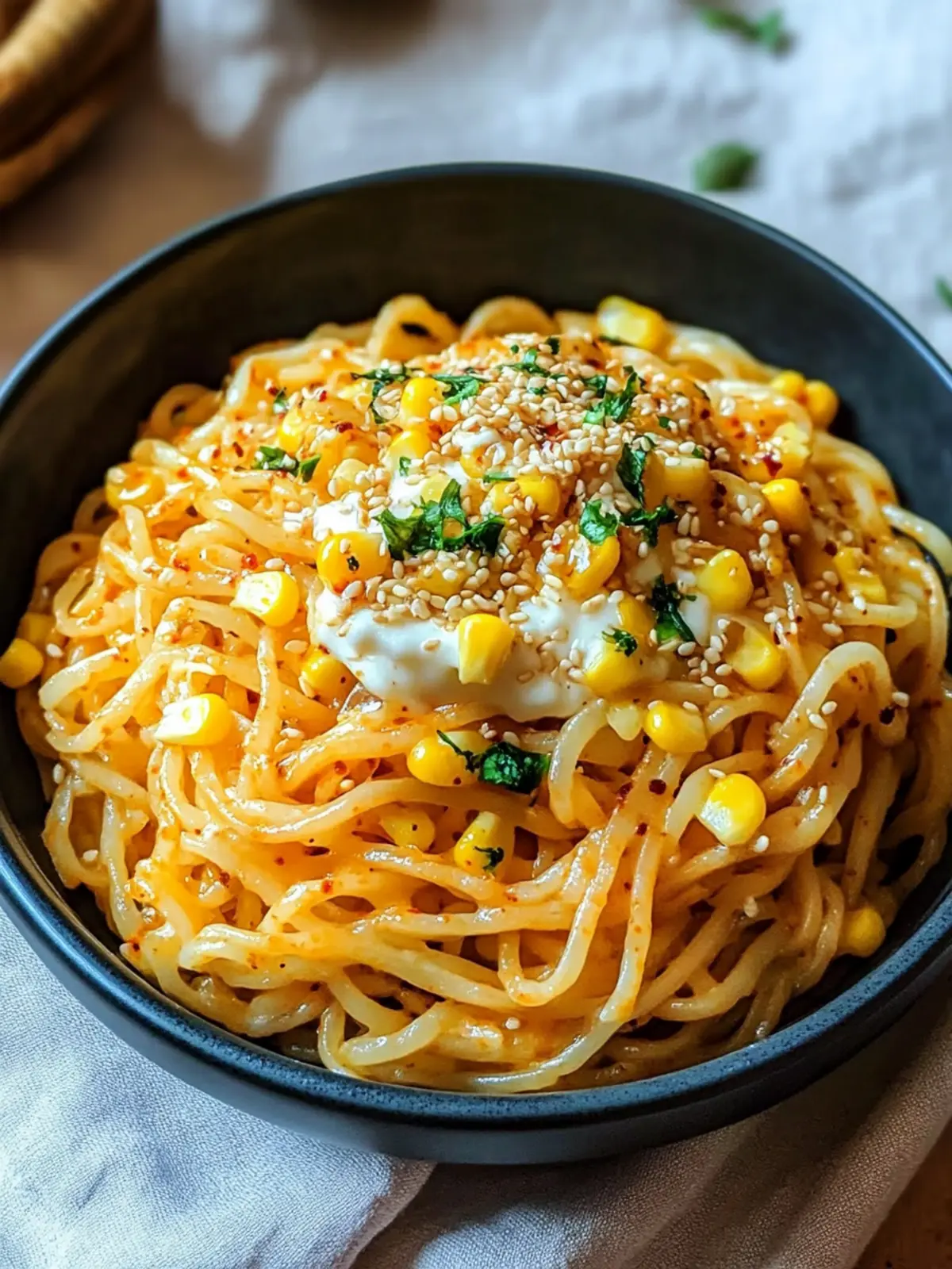 Mouthwatering Spicy Noodles With Korean Corn Cheese Delight 5 Spicy Noodles With Korean Corn Cheese