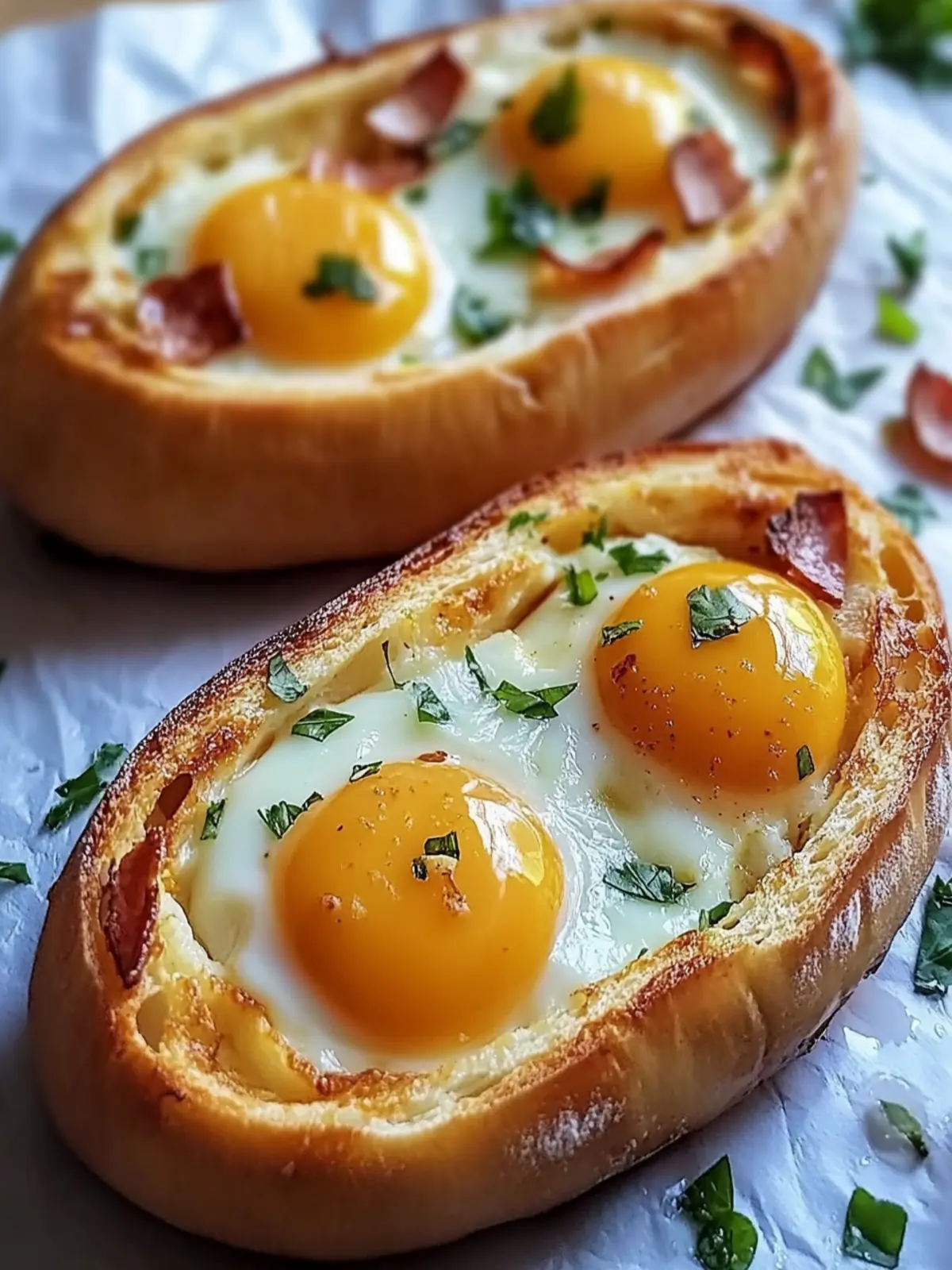 Delicious Baked Egg Boats Loaded with Turkey Bacon & Veggies 3 Delicious Baked Egg Boats