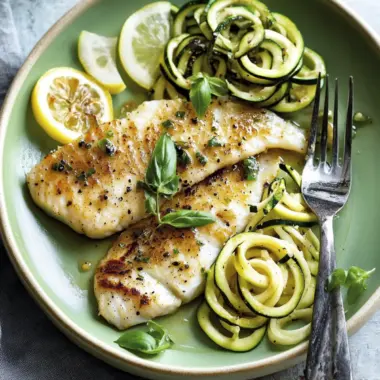 Seared Tilapia with Spiralized Zucchini for a Light Dinner Delight 10 Seared Tilapia with Spiralized Zucchini