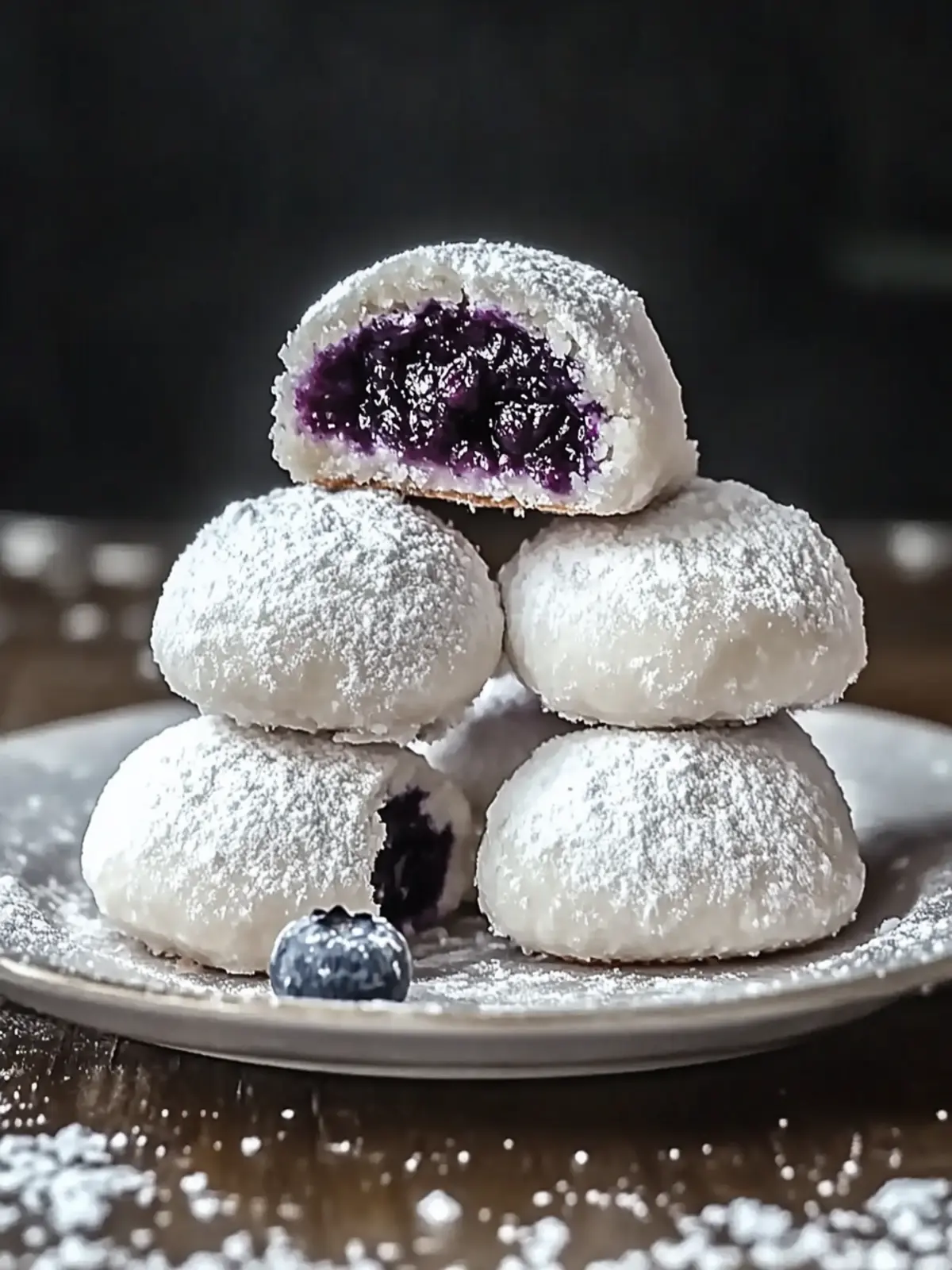 Blueberry-Filled Almond Snowball Cookies for Sweet Moments 3 Blueberry-Filled Almond Snowball Cookies