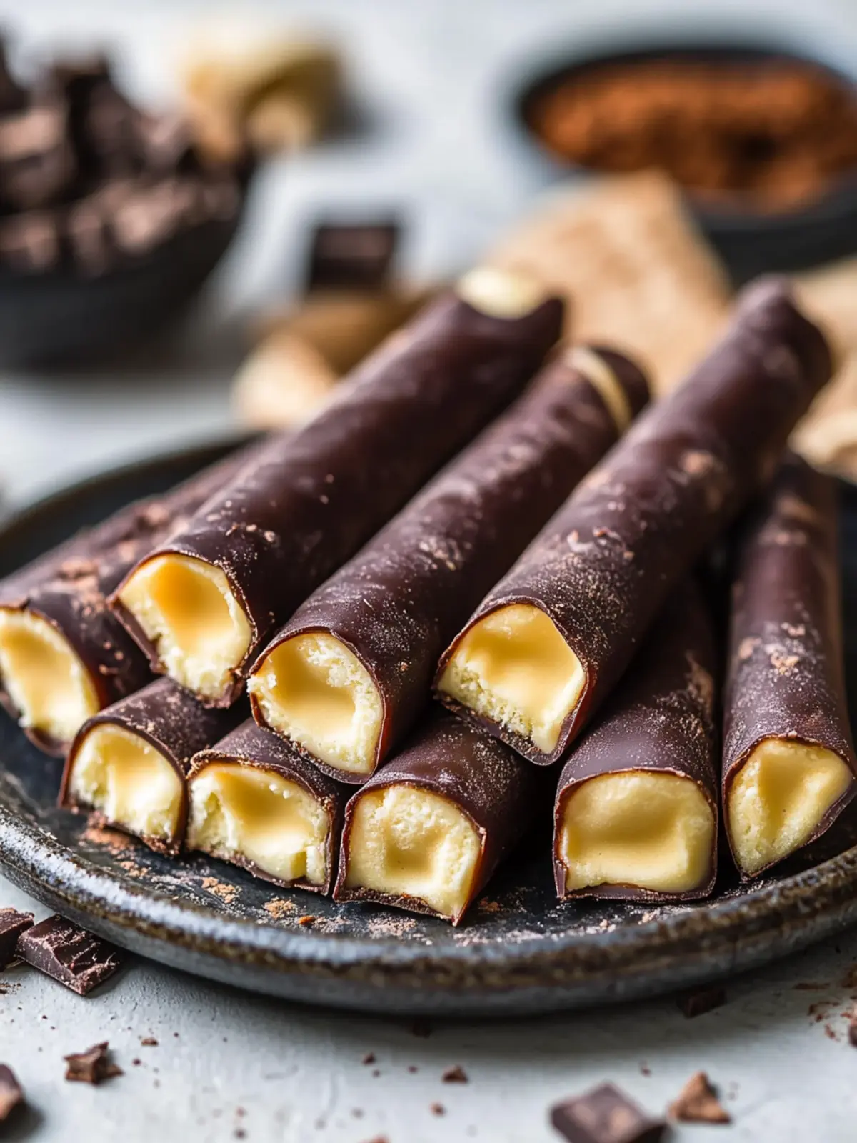 Delightful Chocolate Wafer Rolls with Creamy Peanut Butter Filling 3 chocolate wafer rolls