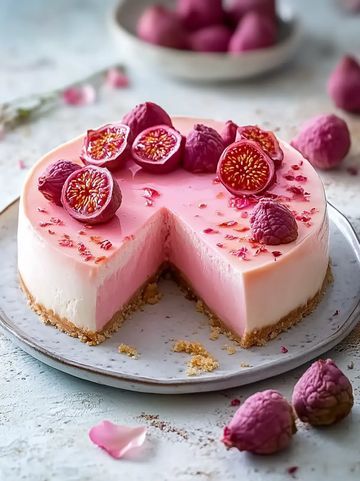 Decadent Lychee Rose Cheesecake Perfect for Any Occasion 2 Lychee Rose Cheesecake