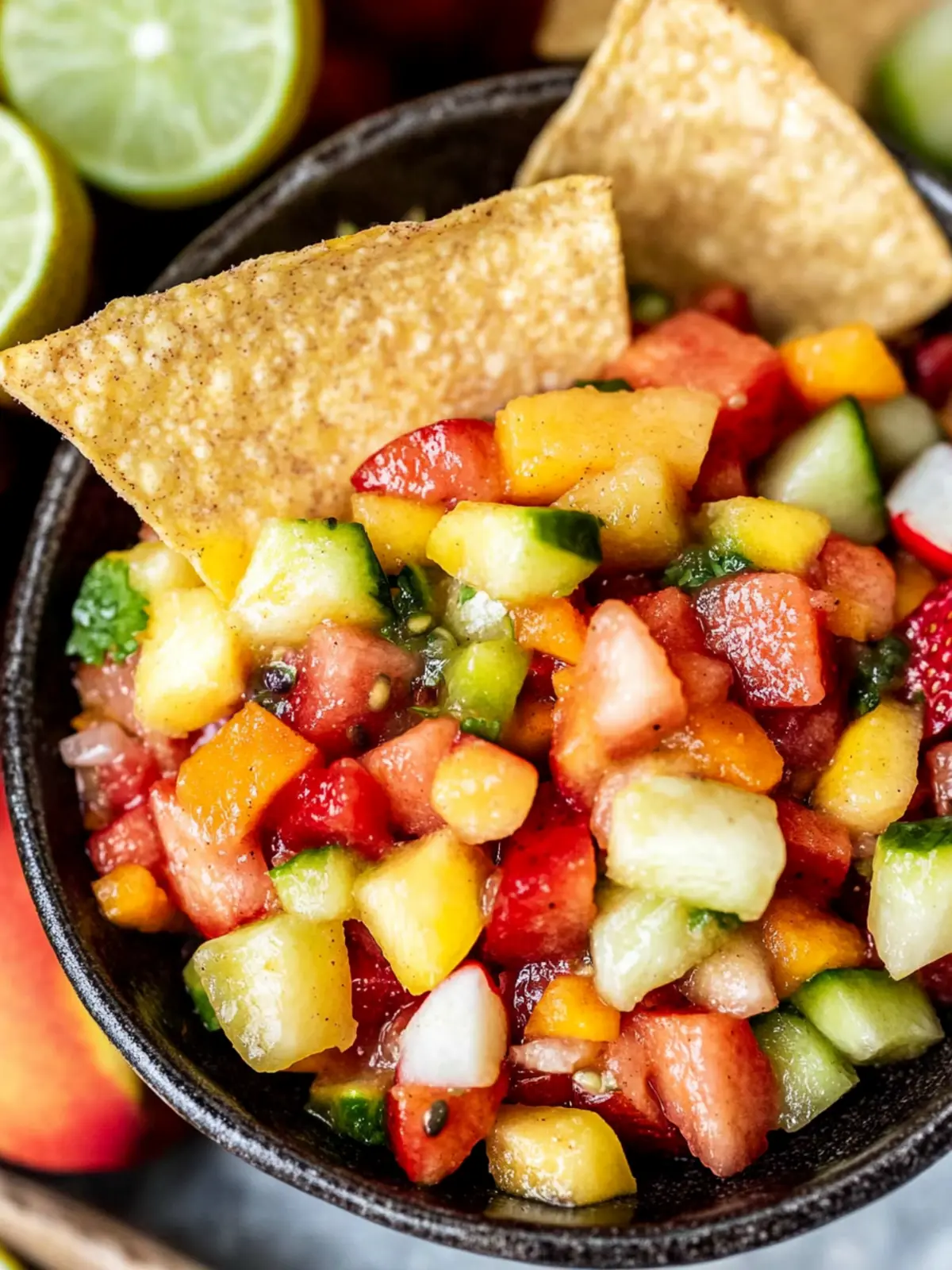 Fruit Salsa with Cinnamon Chips: A Refreshing Summer Delight 2 Fruit Salsa with Cinnamon Chips