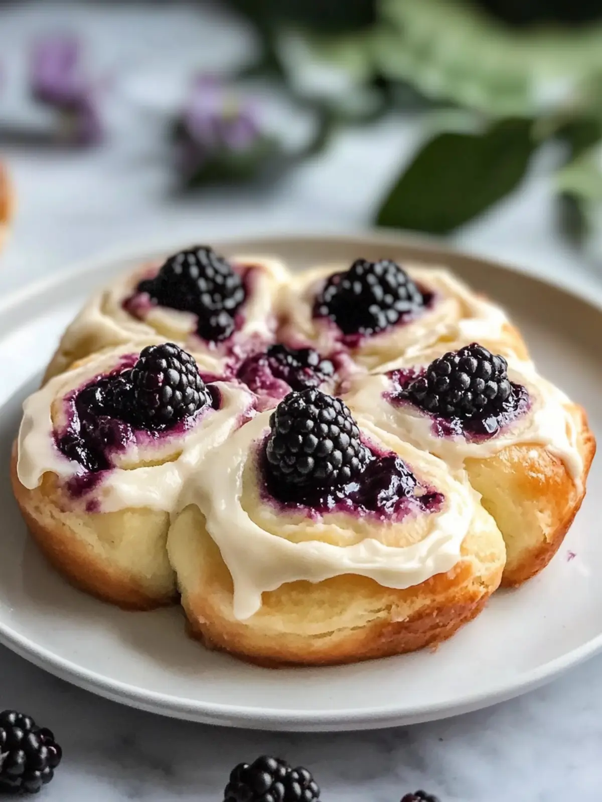 Delicious Blackberry Sweet Rolls with Cream Cheese Frosting Magic 4 Delicious Blackberry Sweet Rolls with Cream Cheese Frosting Magic