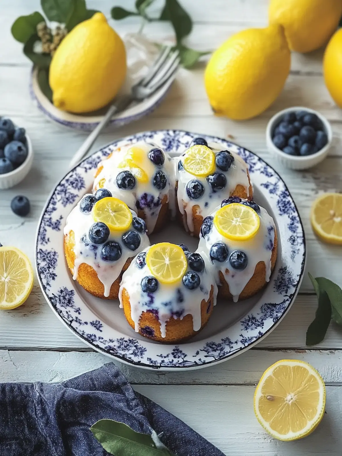 Mini Blueberry Lemon Bundt Cakes: A Sweet Spring Treat 4 Mini Blueberry Lemon Bundt Cakes