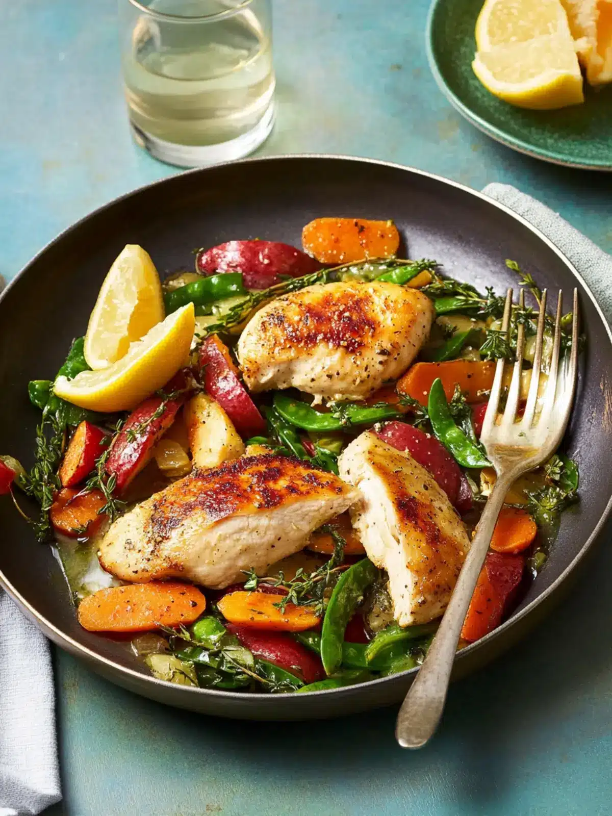 Lemon-Thyme Chicken with Spring Sauté: A One-Pan Wonder 4 Lemon-Thyme Chicken with Spring Sauté