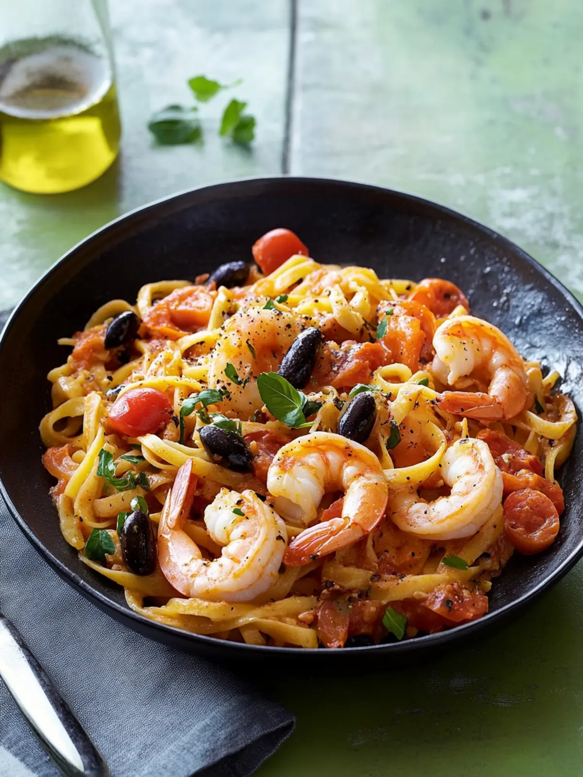 Savory Shrimp Linguine Puttanesca Ready in Just 20 Minutes 3 Shrimp Linguine Puttanesca