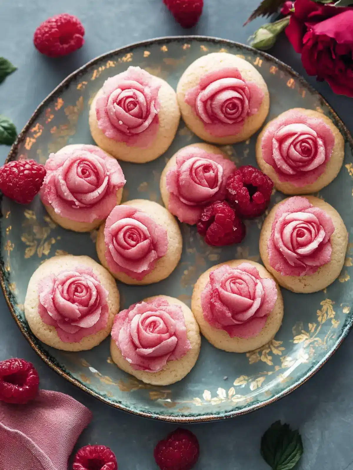 Raspberry Rose Cookies That Will Brighten Your Day 4 Raspberry Rose Cookies