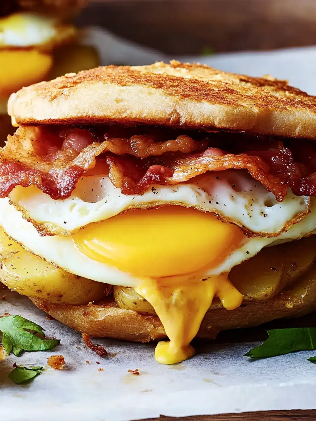 Crispy Potato, Bacon, Egg & Cheese Sandwiches You'll Crave 2 Crispy Potato, Bacon, Egg & Cheese Sandwiches