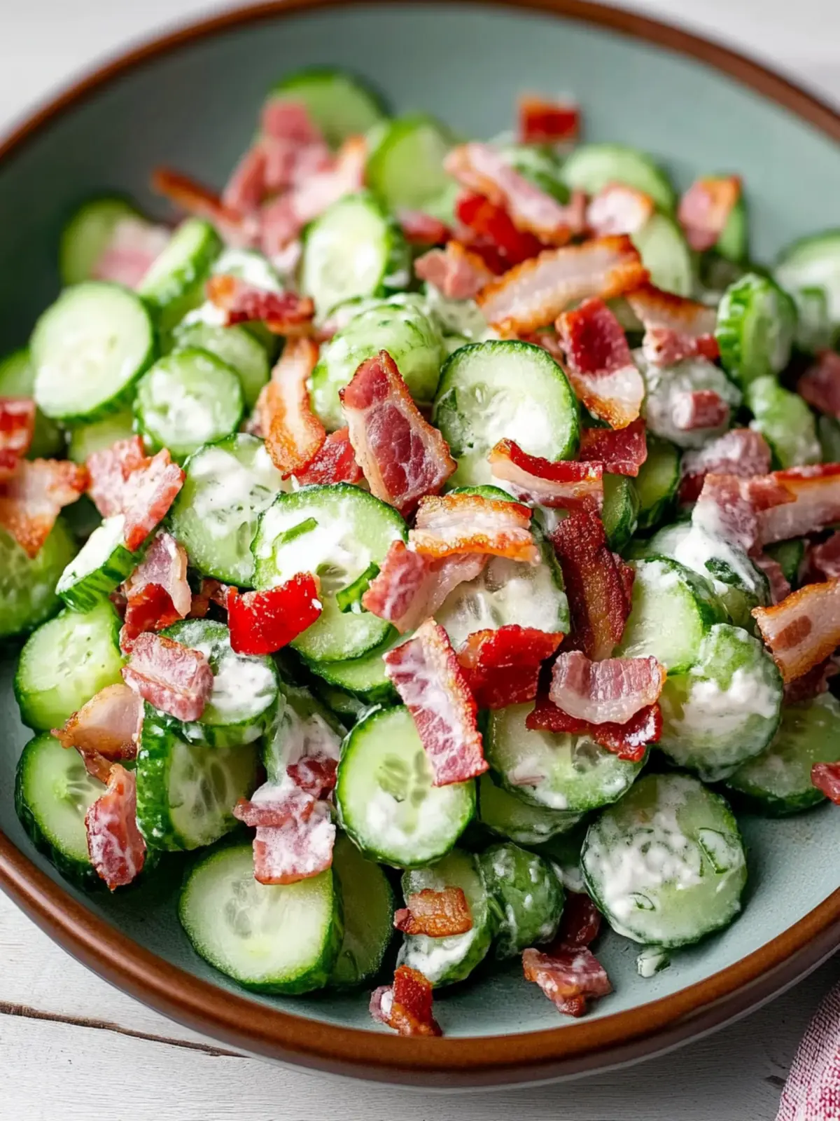 Crunchy Cucumber Salad with Bacon for a Summer Refresh 3 Crunchy Cucumber Salad with Bacon