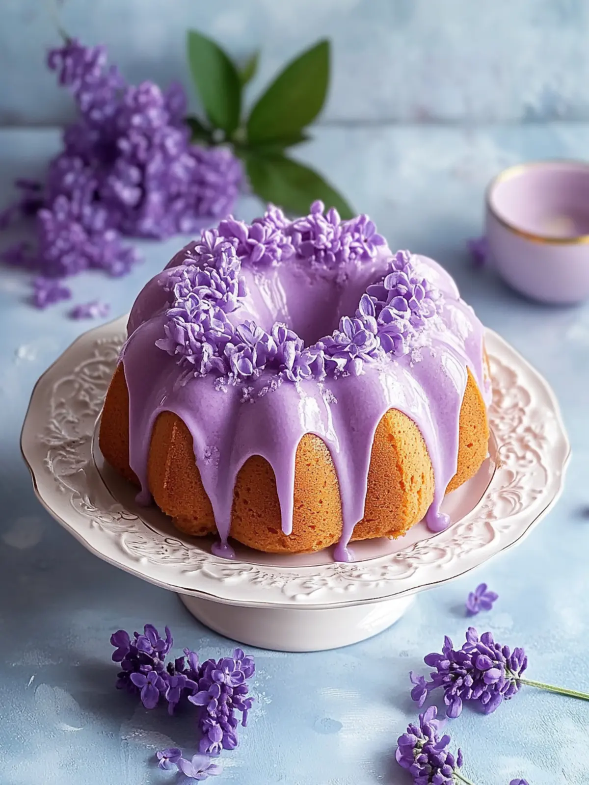 Delightful Lilac Bundt Cakes That Celebrate Spring's Flavor 2 Delightful Lilac Bundt Cakes