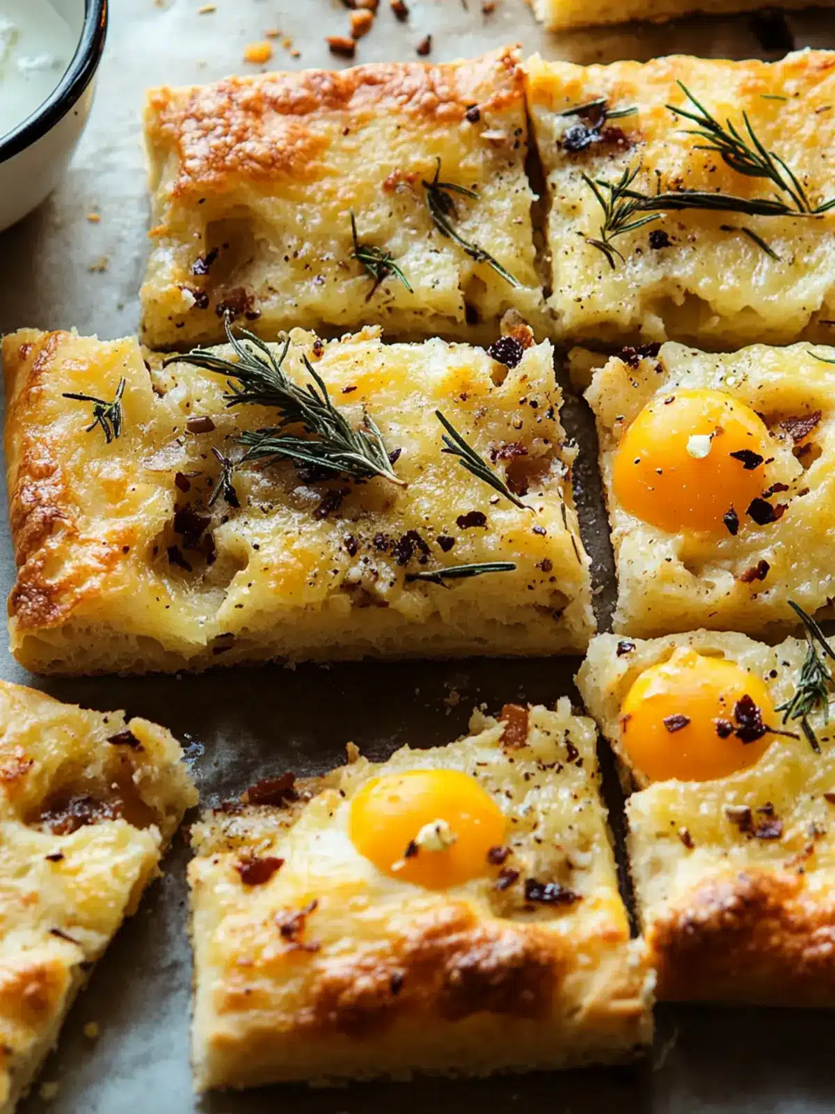 Mouthwatering Breakfast Focaccia with Sausage & Cheddar 4 Breakfast Focaccia